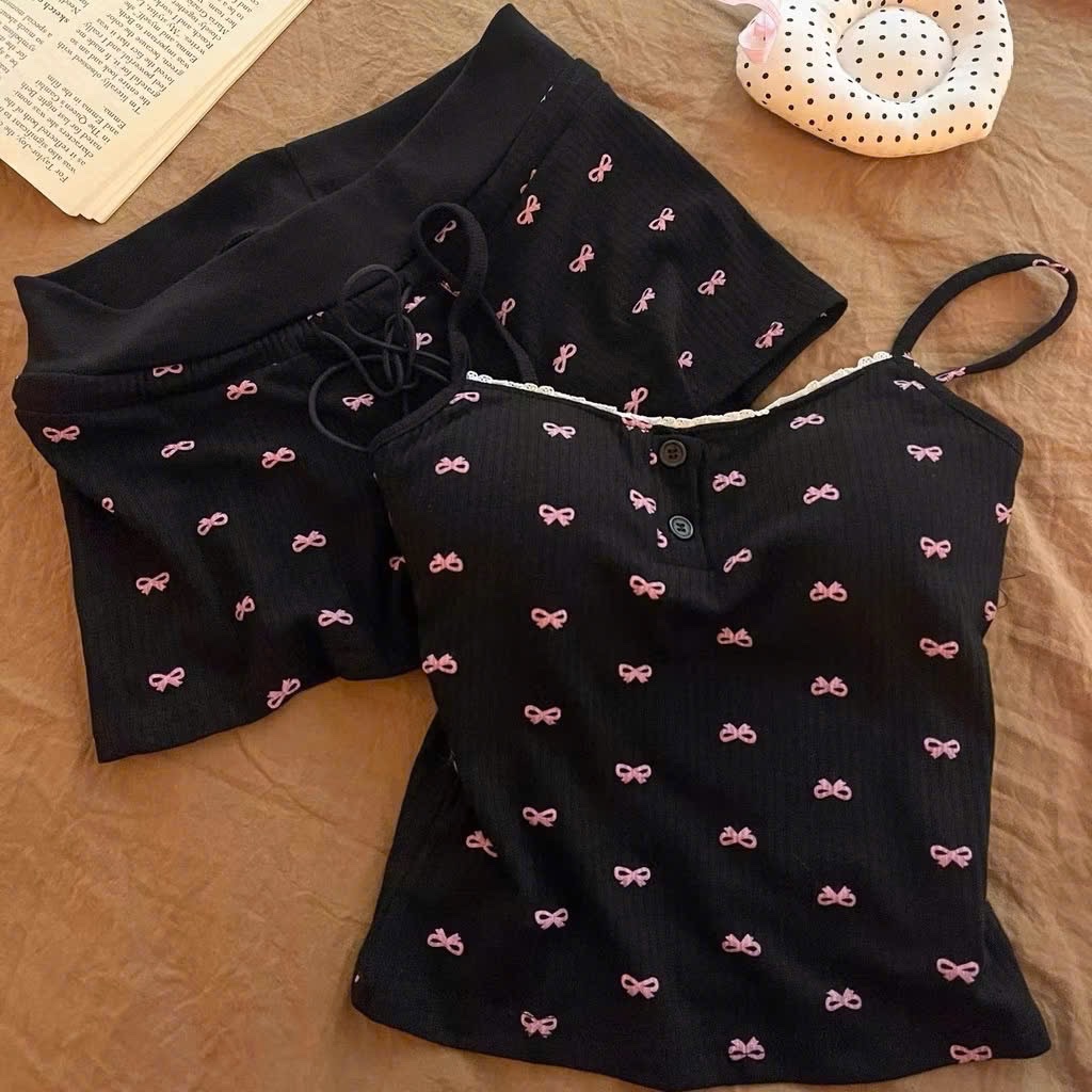 S941 - BỘ TĂM 2S IN NƠ PHỐI REN ĐỆM NGỰC