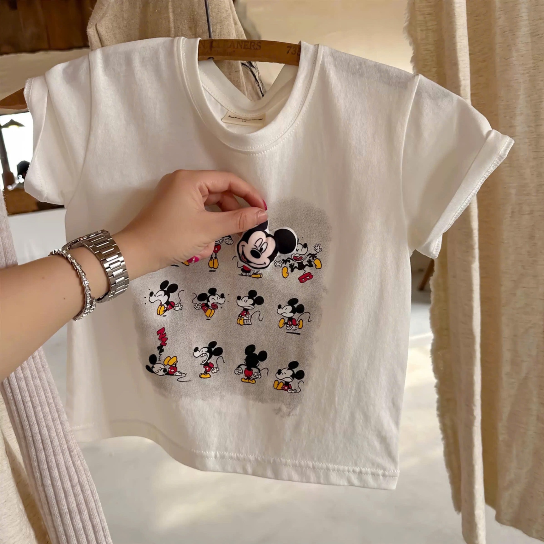 T626 - BỘ ĐÙI BÉ TRAI ÁO TRẮNG MICKEY QUẦN BÒ