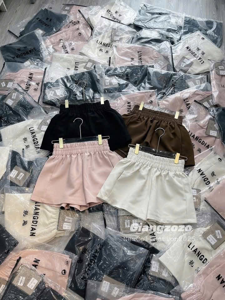QNU584 - SET 2 QUẦN ĐÙI NỮ THÔ KAKI CẠP CHUN