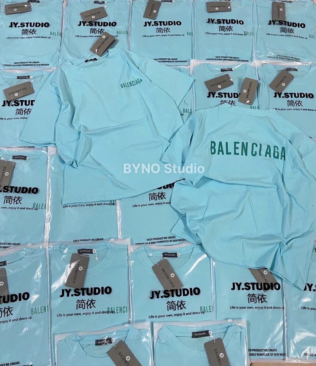 ANU207 - ÁO PHÔNG NỮ XANH NGỌC BALENCIAGA