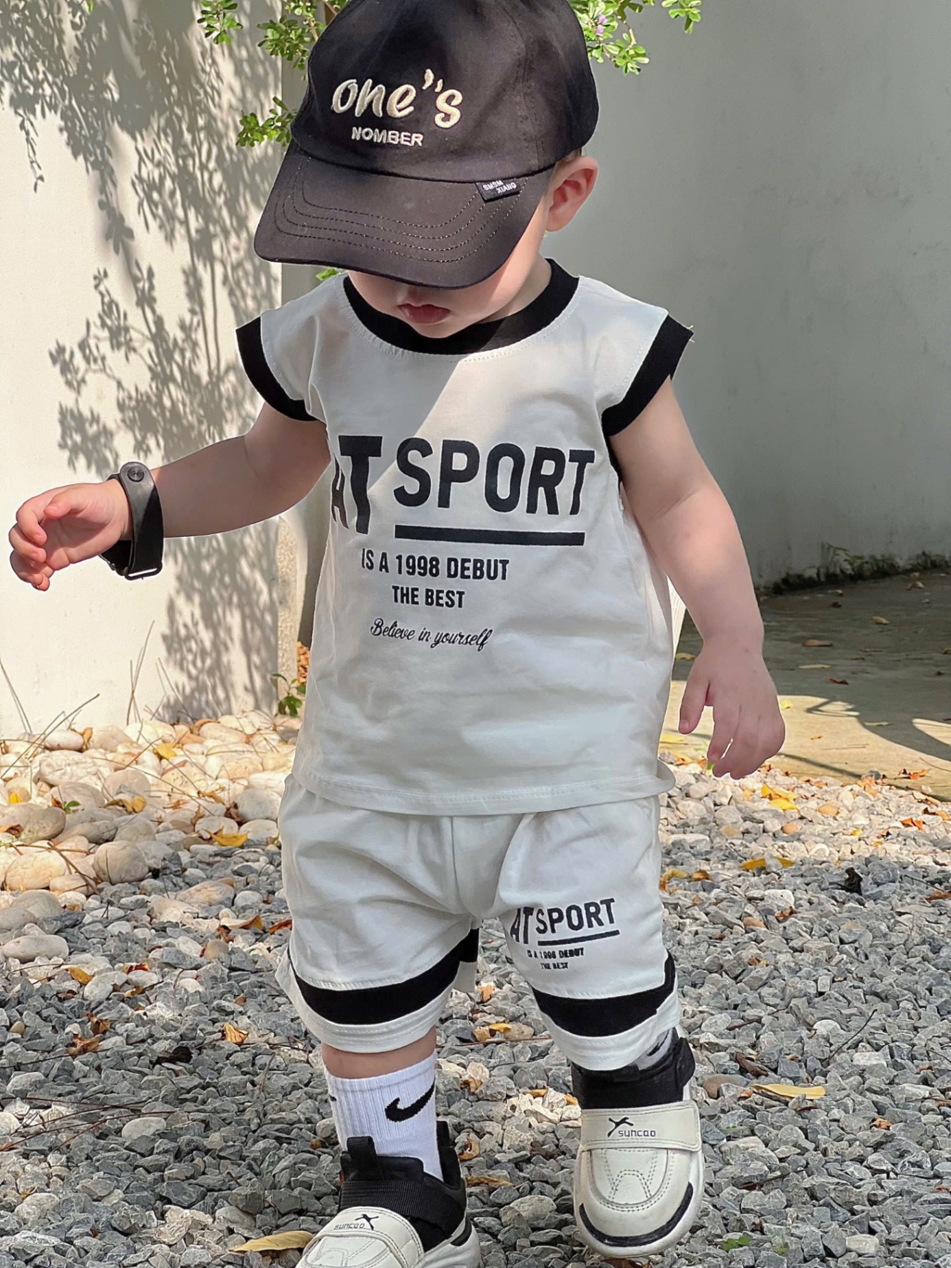 T635 - SET 2 BỘ ĐÙI BÉ TRAI BA LỖ SPORT xanh chuối trắng