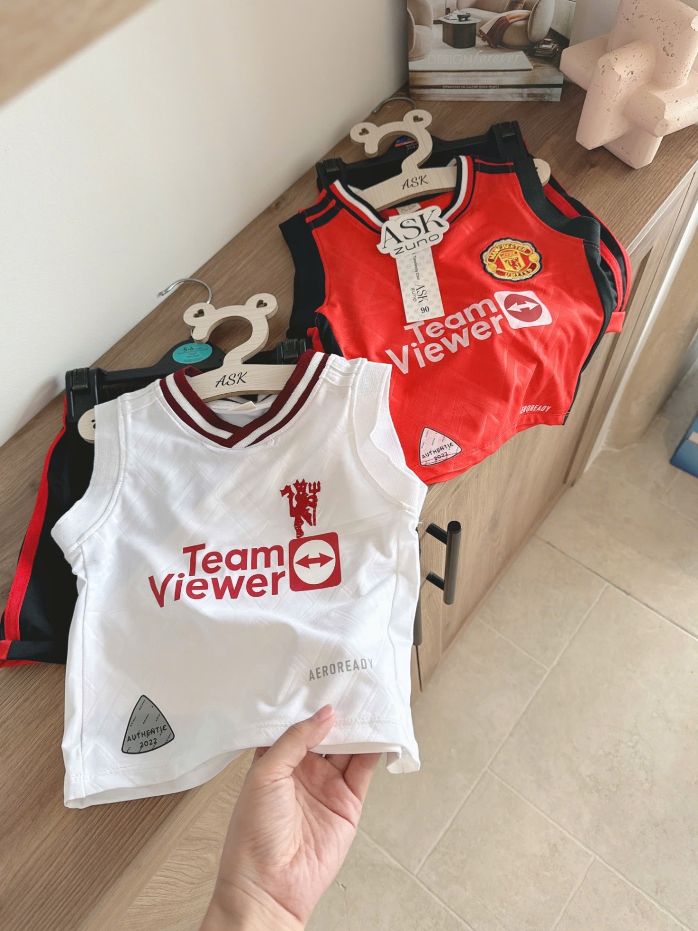 T638 - SET 2 BỘ ĐÙI BÉ TRAI THỂ THAO BA LỖ TEAMVIEW đỏ trắng