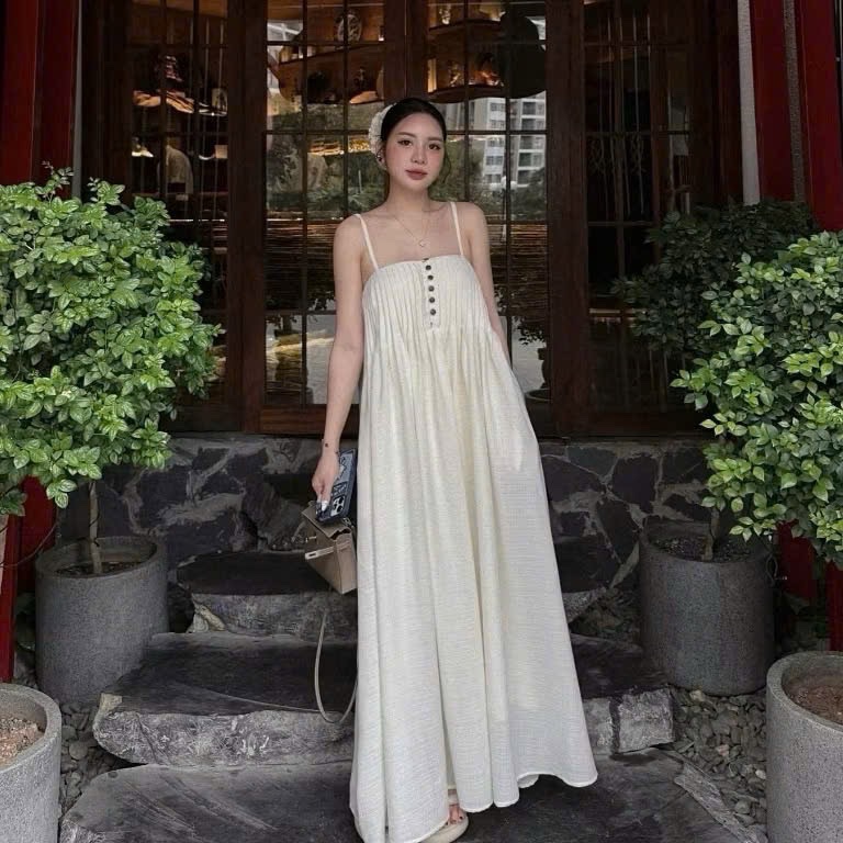 V469 - VÁY SUÔNG 2S LI NGỰC CHUN SAU