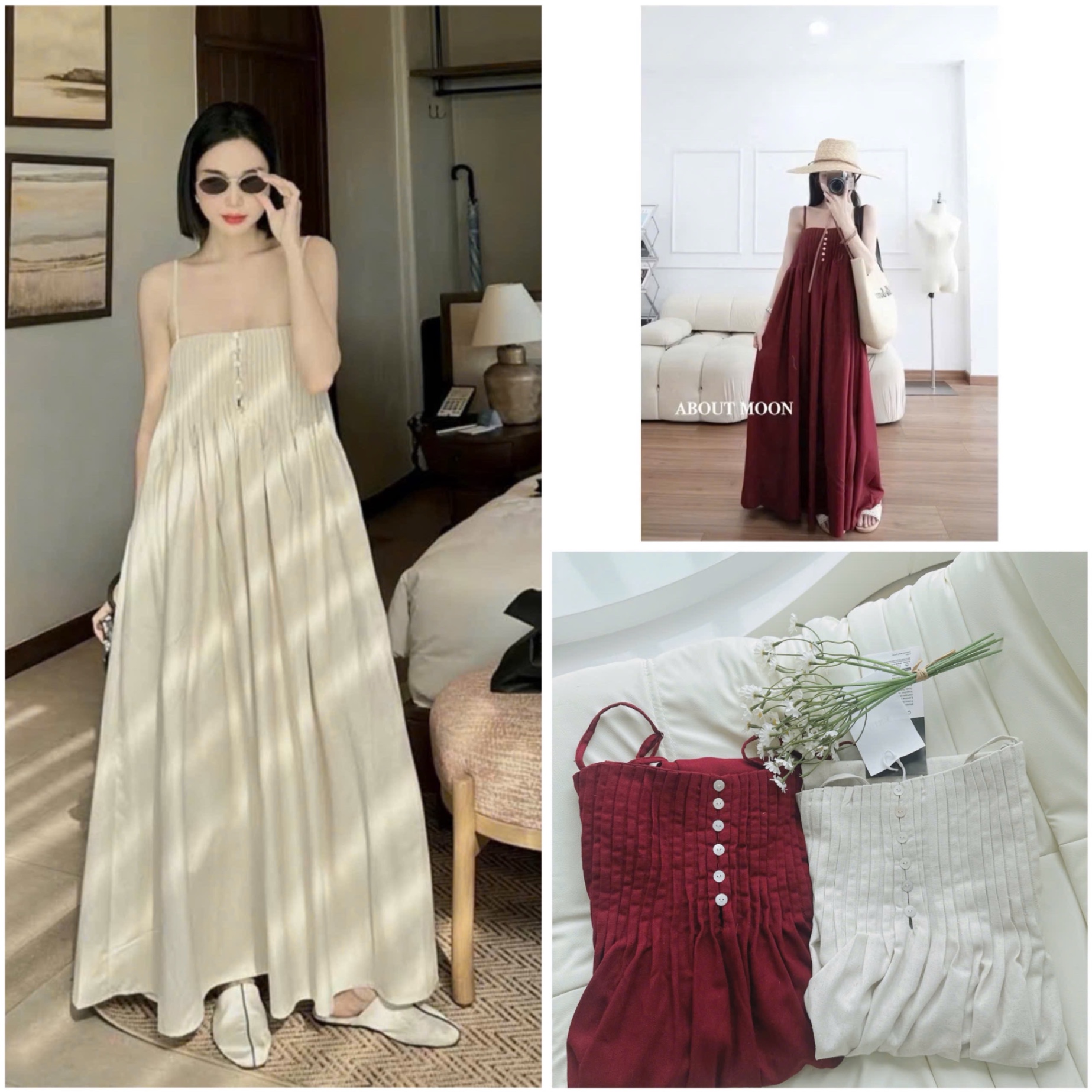 V469 - VÁY SUÔNG 2S LI NGỰC CHUN SAU
