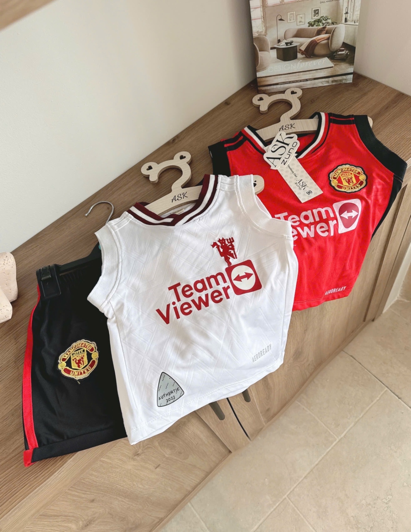 T638 - SET 2 BỘ ĐÙI BÉ TRAI THỂ THAO BA LỖ TEAMVIEW đỏ trắng