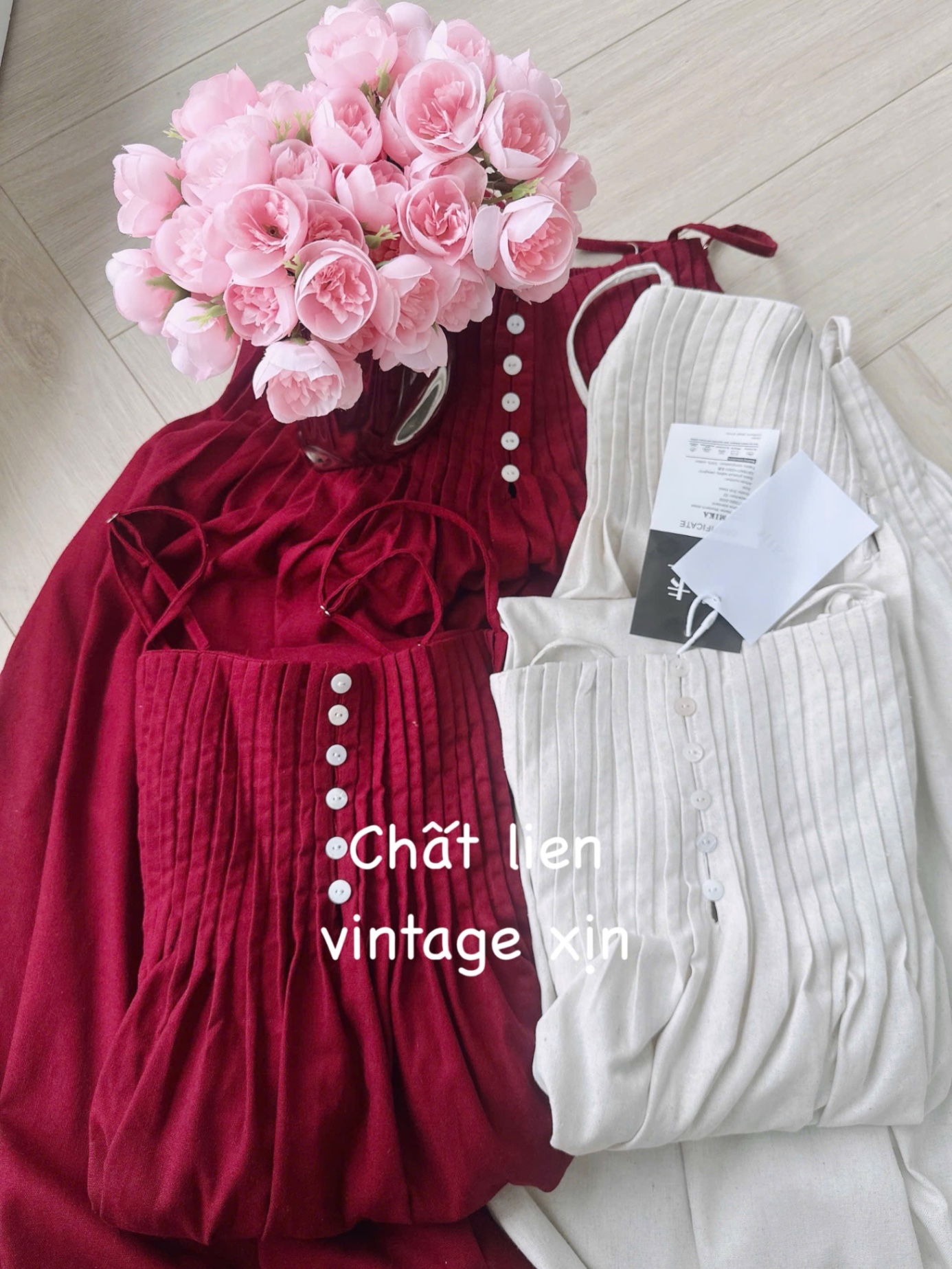 V469 - VÁY SUÔNG 2S LI NGỰC CHUN SAU