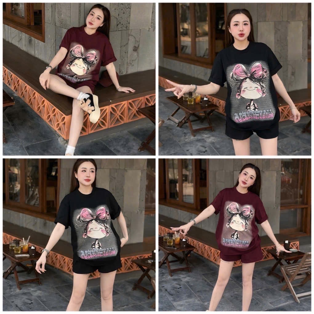 S962 - BỘ ĐÙI NỮ CÔ BÉ TÓC NƠ WONDERFUL