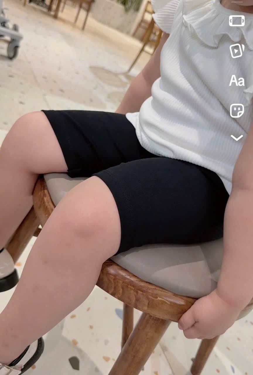 QB303 - SET 3 QUẦN ĐÙI LEGGING NGỐ BÉ GÁI đen nâu be