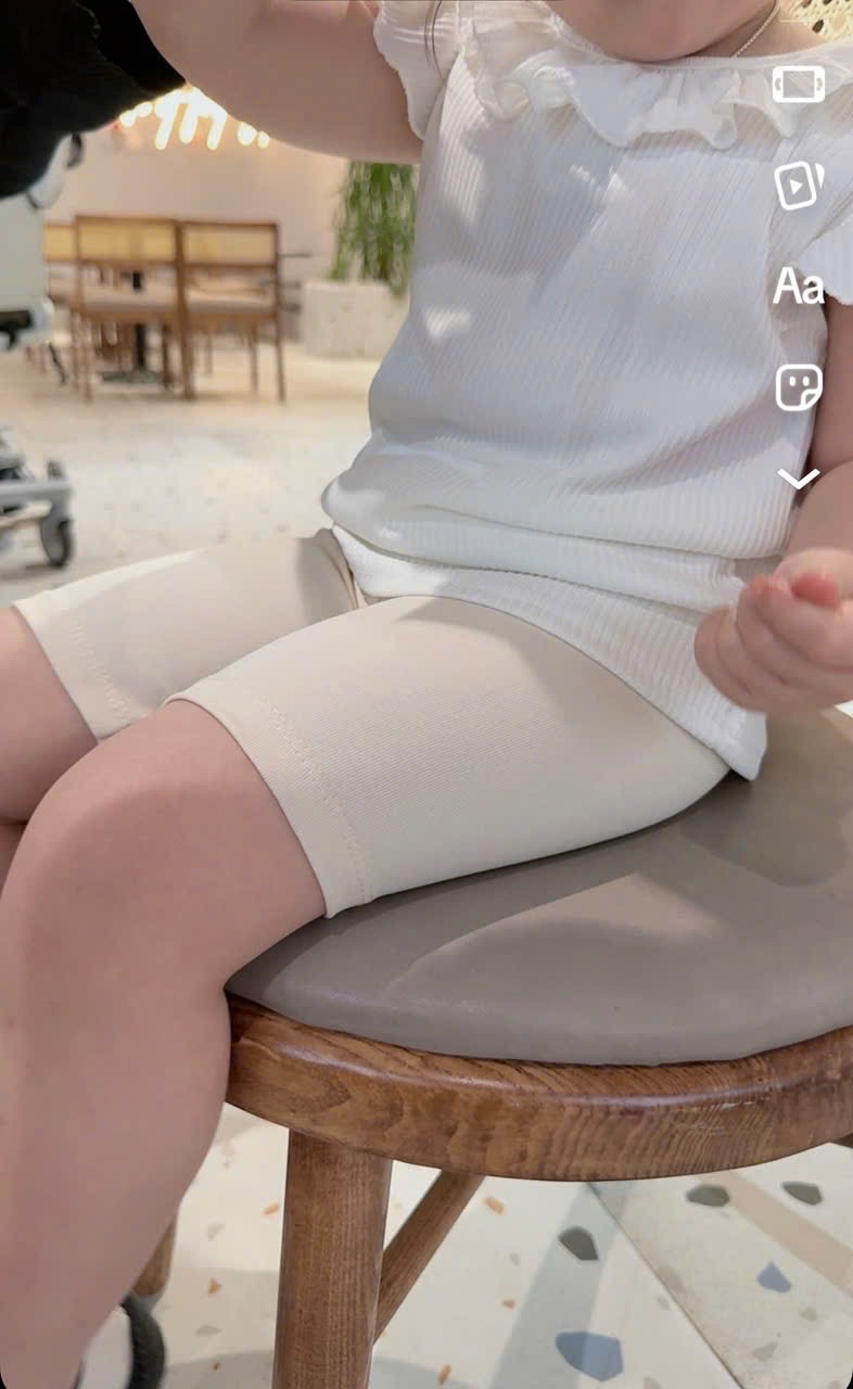 QB303 - SET 3 QUẦN ĐÙI LEGGING NGỐ BÉ GÁI đen nâu be