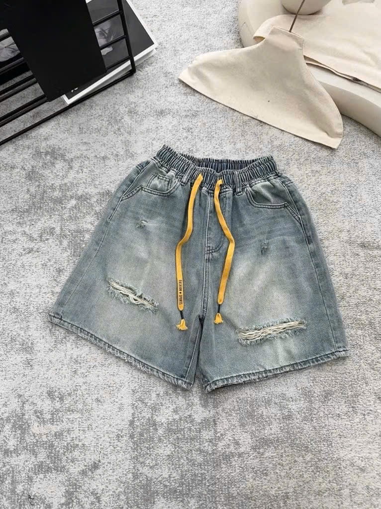 QNU588 - QUẦN JEANS NGỐ RÁCH MÀU XANH M222