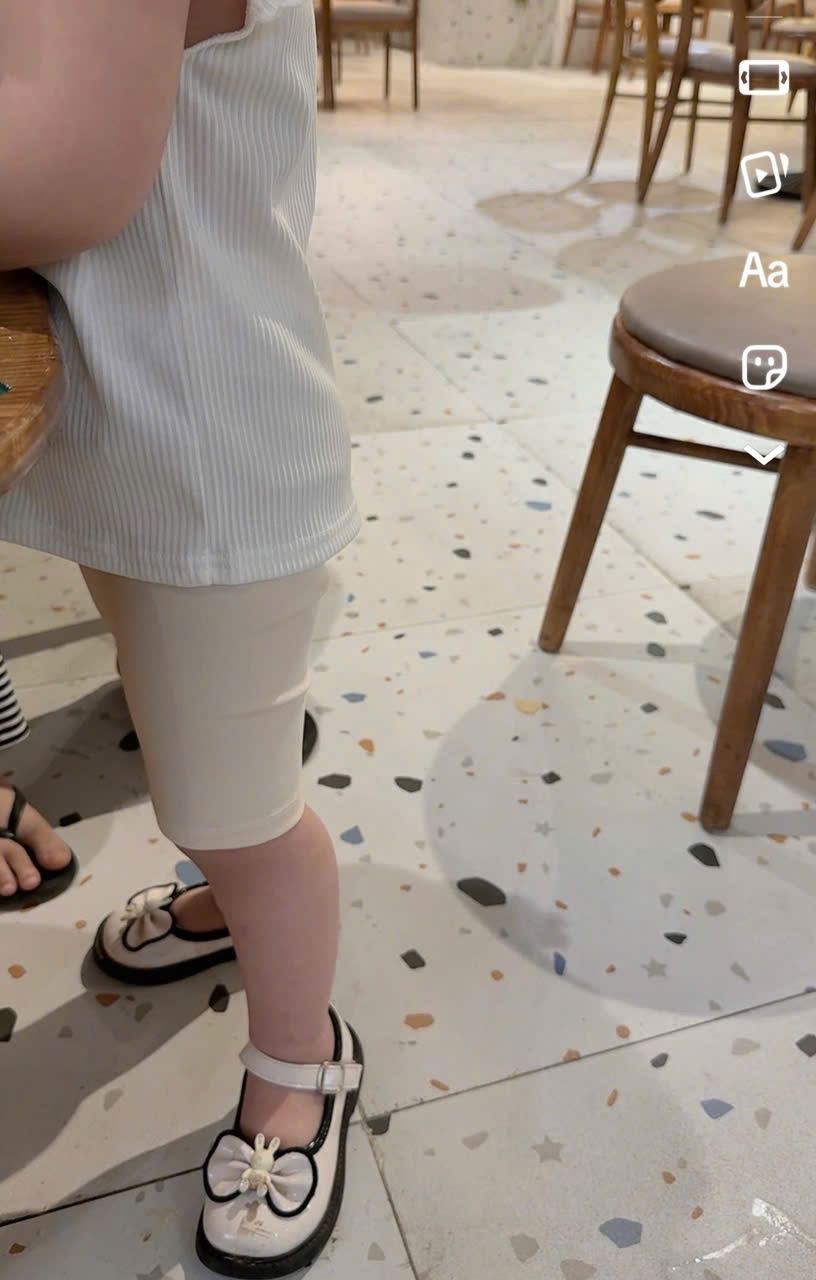 QB303 - SET 3 QUẦN ĐÙI LEGGING NGỐ BÉ GÁI đen nâu be