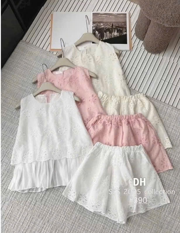 S967 - SET REN THÊU HOA CÓ LÓT SÁT NÁCH
