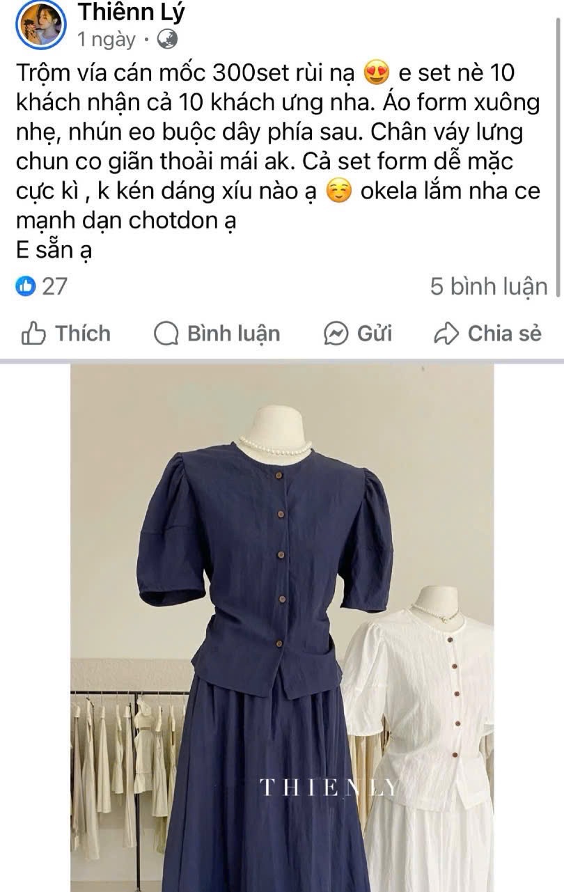 S980 - SET NỮ ÁO TAY BỒNG NHÚN SƯỜN CVAY BÈO DÀI