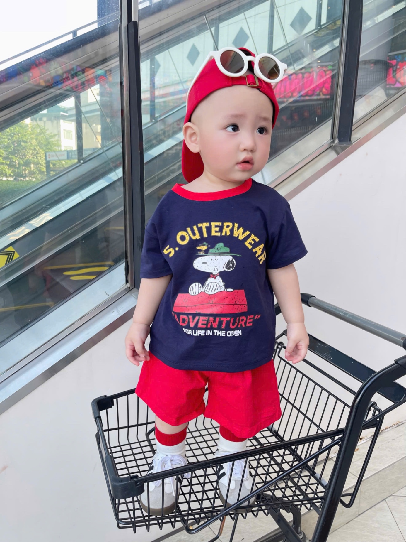 AB717 - SET 3 ÁO BÉ TRAI CỘC CHÓ PEANUTS than ghi trắng