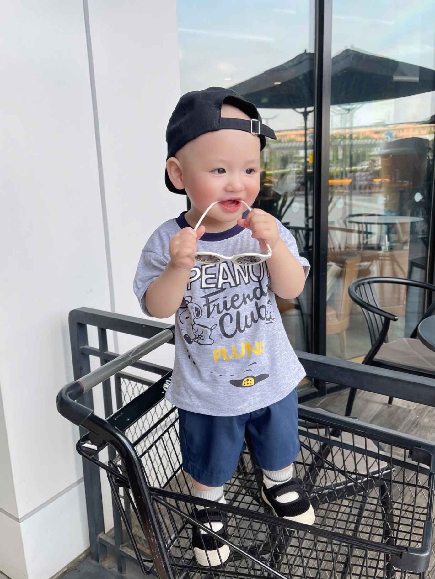 AB717 - SET 3 ÁO BÉ TRAI CỘC CHÓ PEANUTS than ghi trắng