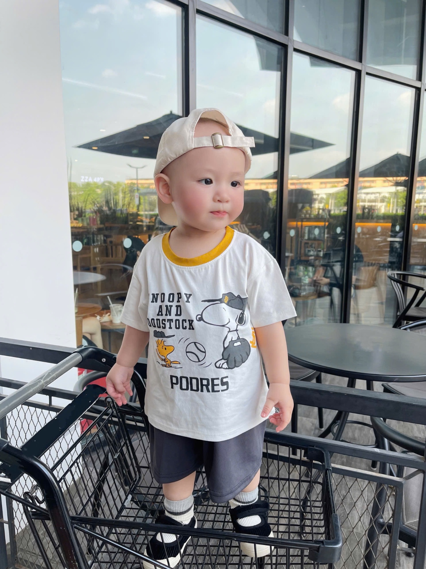 AB717 - SET 3 ÁO BÉ TRAI CỘC CHÓ PEANUTS than ghi trắng
