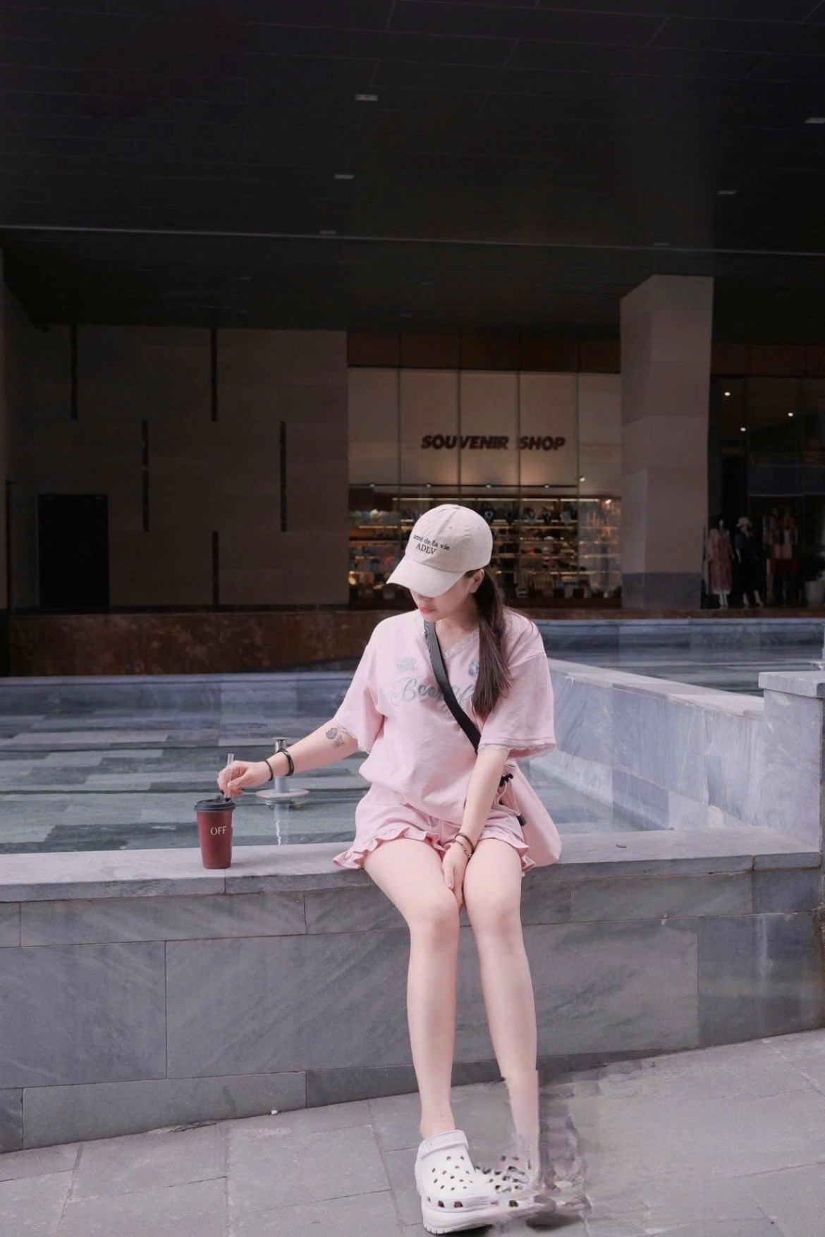 S985 - BỘ NỮ UMI CỔ TIM HỒNG PHỐI REN 36 VIỀN BÈO