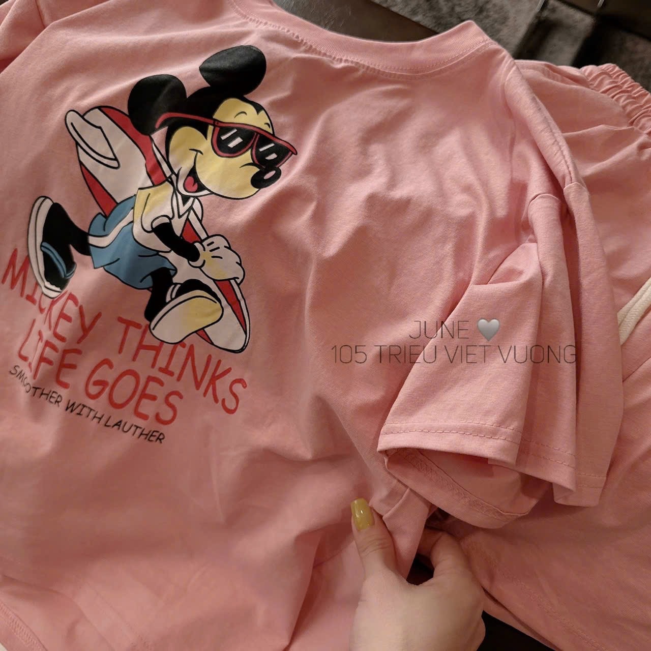 S986 - BỘ ĐÙI NỮ HỒNG MICKEY THINKS LIFE