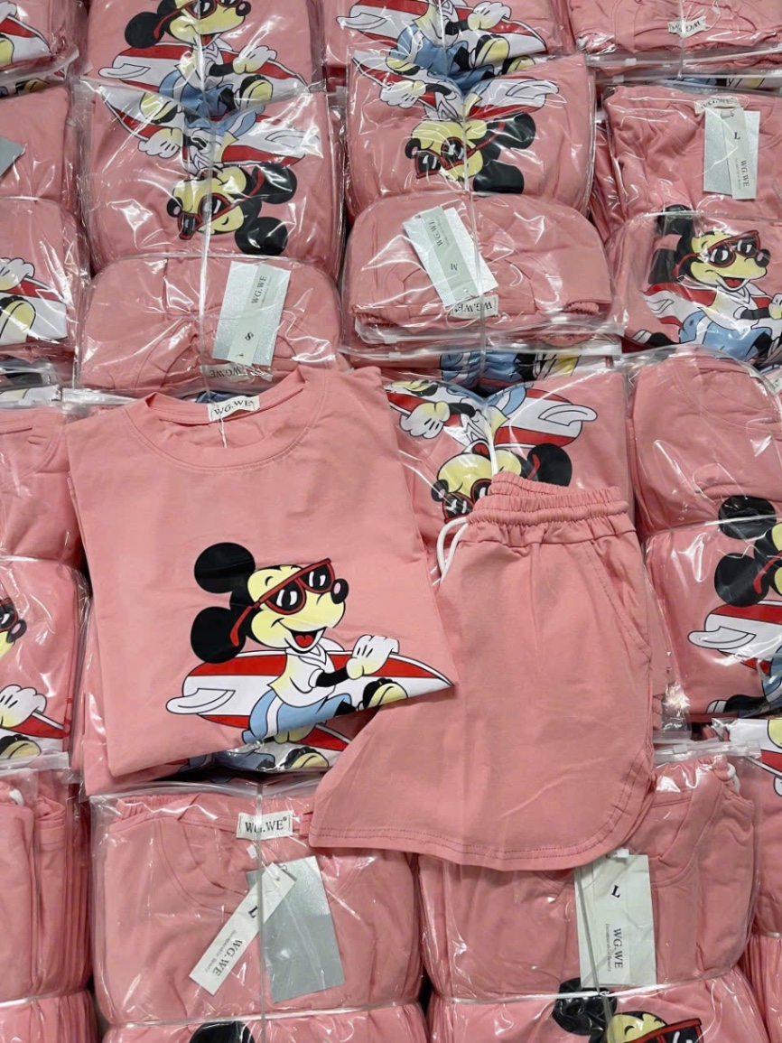 S986 - BỘ ĐÙI NỮ HỒNG MICKEY THINKS LIFE
