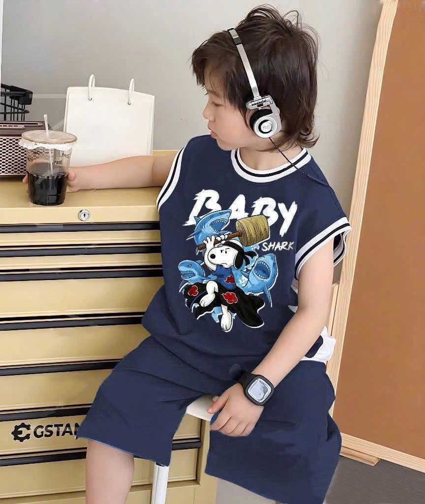 T662 - BỘ ĐÙI BÉ TRAI SIZE ĐẠI THAN CỔ VIỀN BABYSHARK