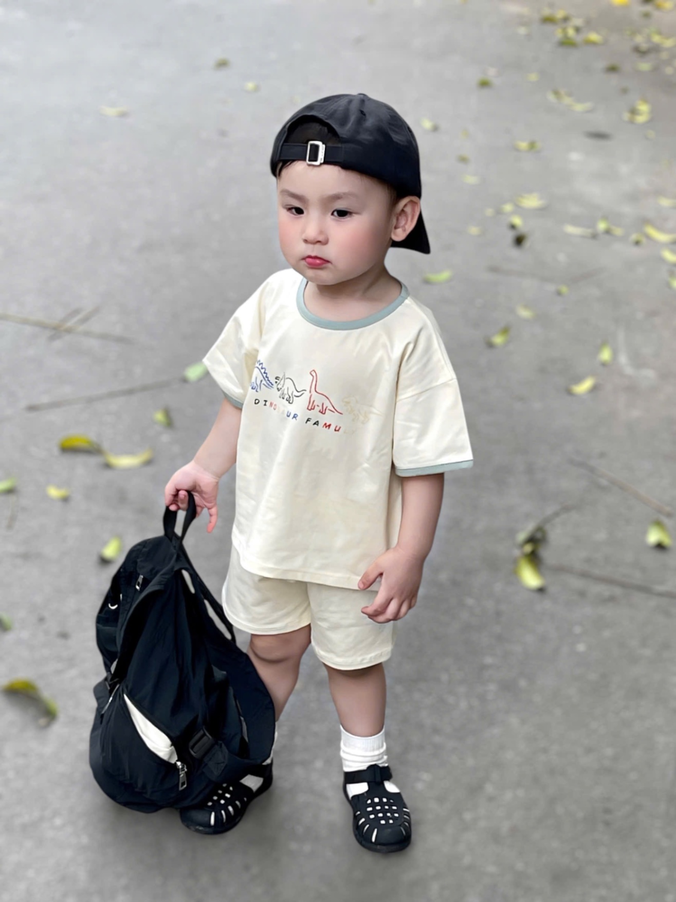 T670 - SET 2 BỘ ĐÙI BÉ TRAI KHỦNG LONG BE VIỀN XANH