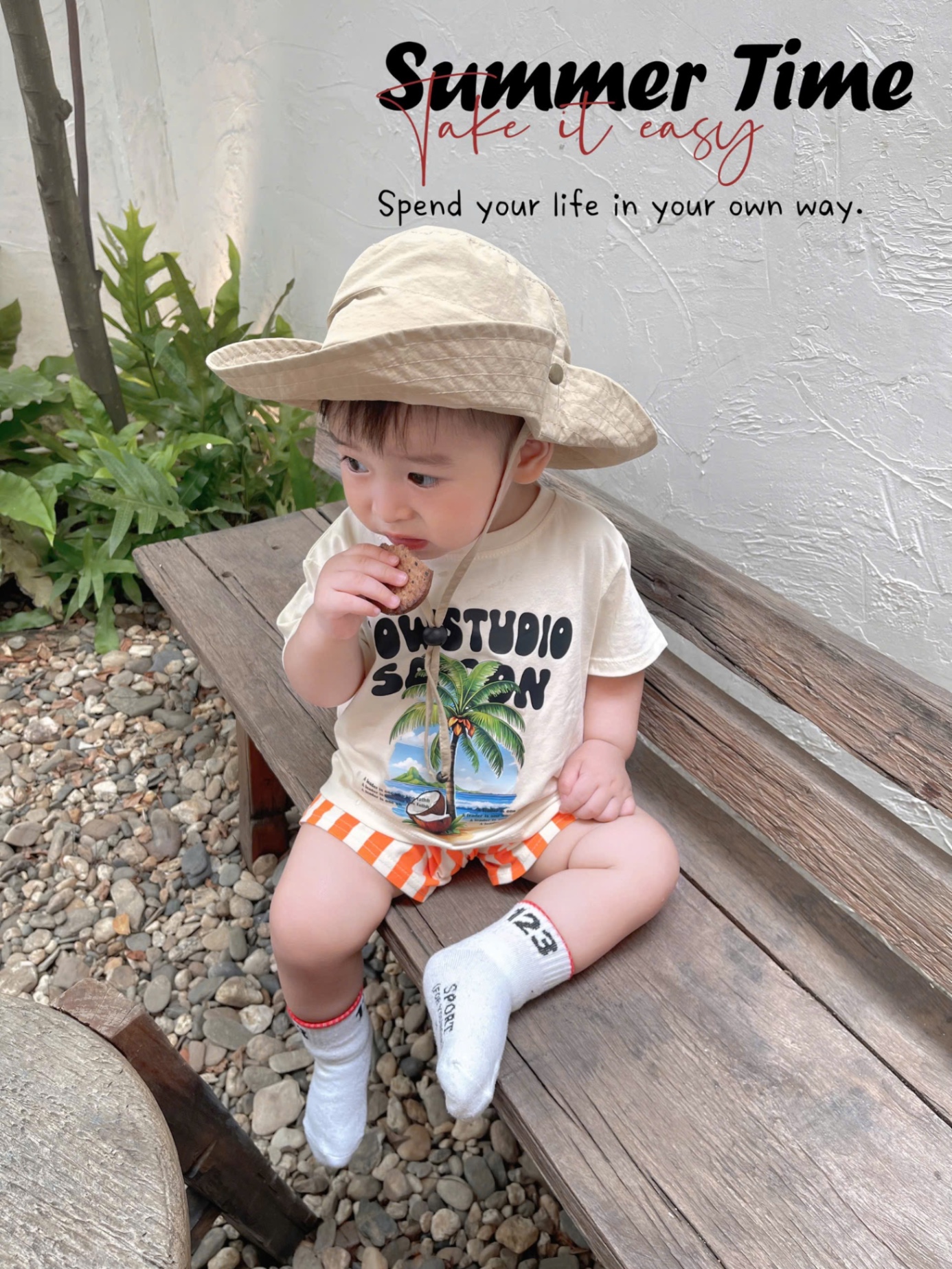 T671 - SET 2 BỘ ĐÙI BÉ TRAI ORGANIC ROWSTUDIO QUẦN SỌC