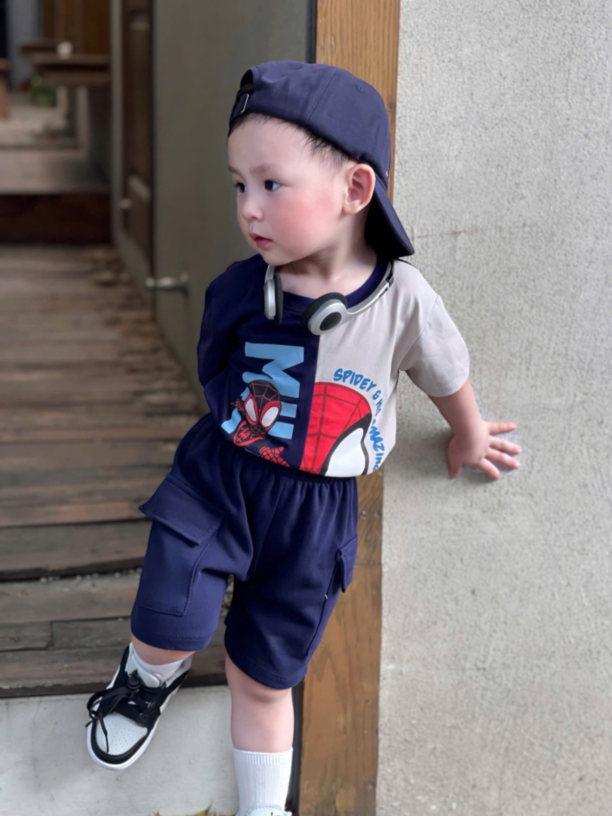 T673 - BỘ ĐÙI BÉ TRAI THAN PHỐI XÁM NHỆN MILES