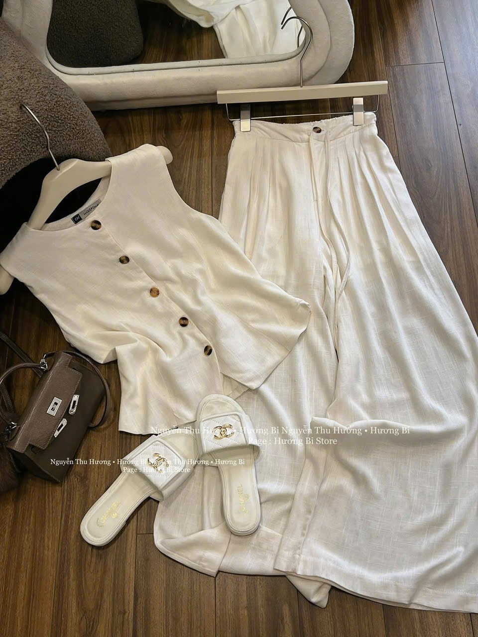 S005 - SET LIEN NỮ ÁO BE SÁT NÁCH QUẦN SUÔNG