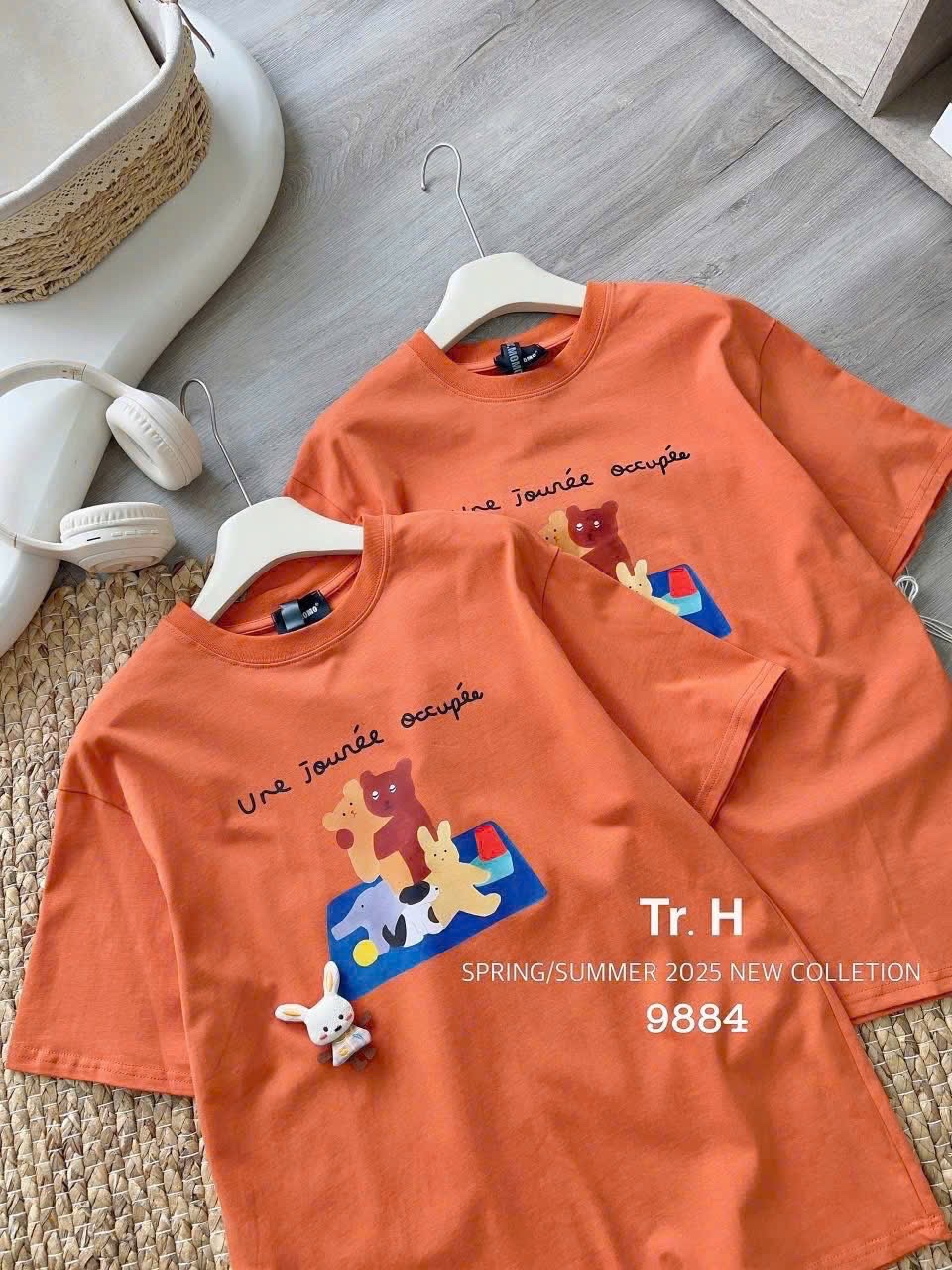 ANU213 - ÁO PHÔNG NỮ CAM GẤU une
