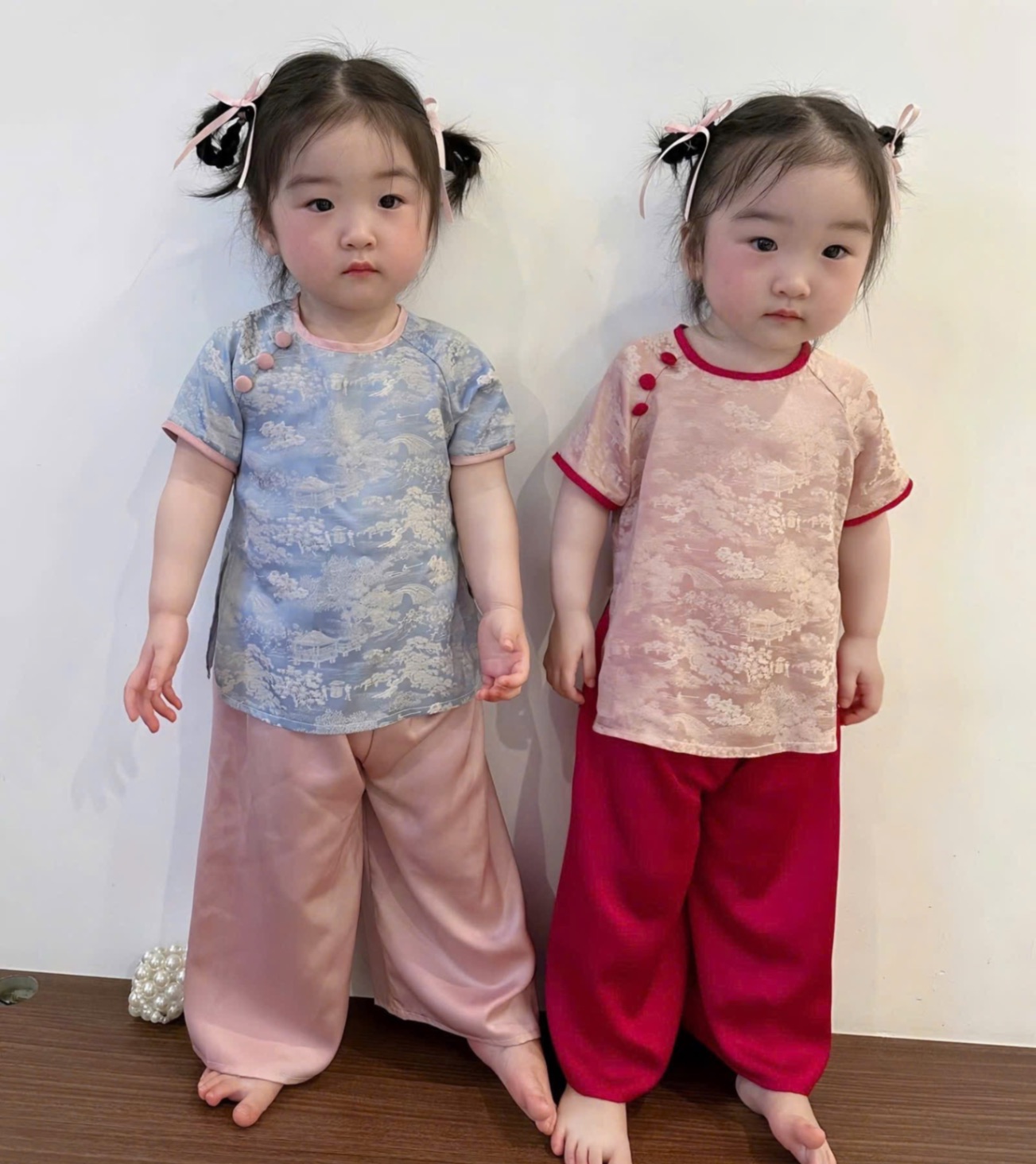 G606 - SET BÉ GÁI LỤA LÀNG QUÊ CỔ VIỀN