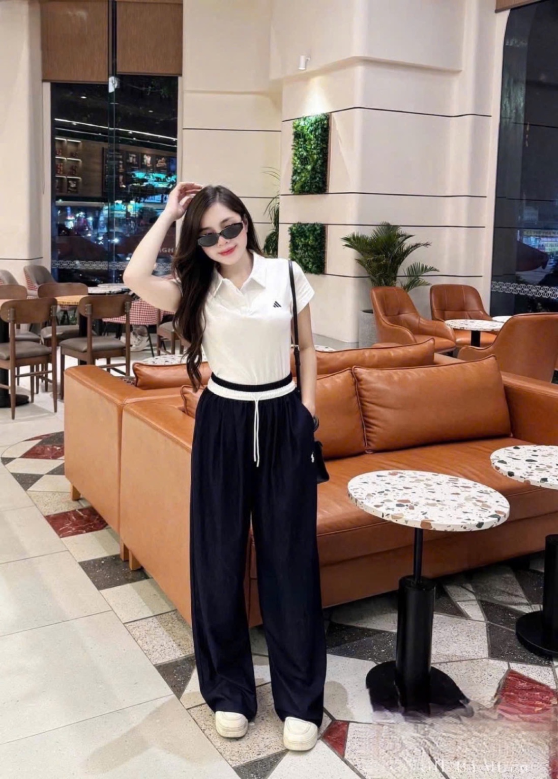 QNU596 - QUẦN ĐŨI SUÔNG PHỐI CẠP ĐEN TRẮNG THÊU KỊ SĨ