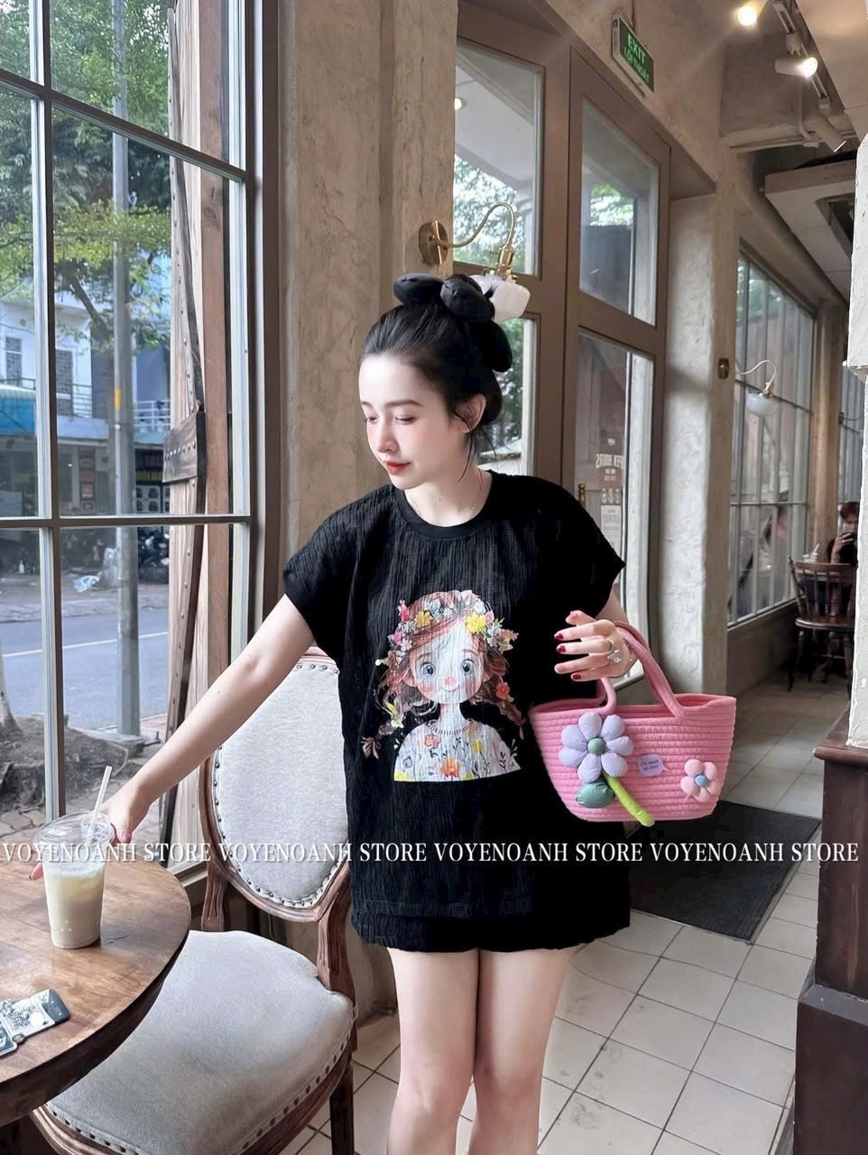 S021 - BỘ ĐÙI NỮ REN CÔ GÁI MÀU ĐEN