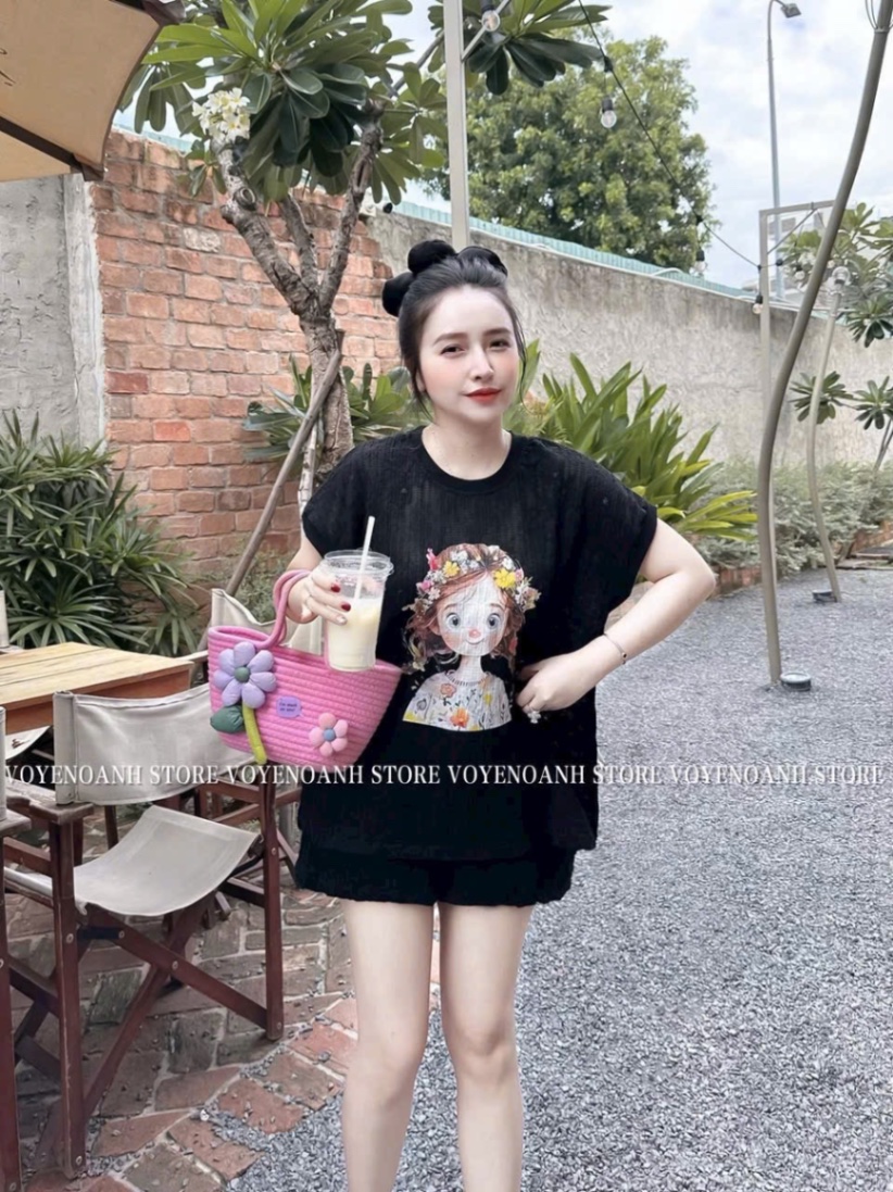 S021 - BỘ ĐÙI NỮ REN CÔ GÁI MÀU ĐEN