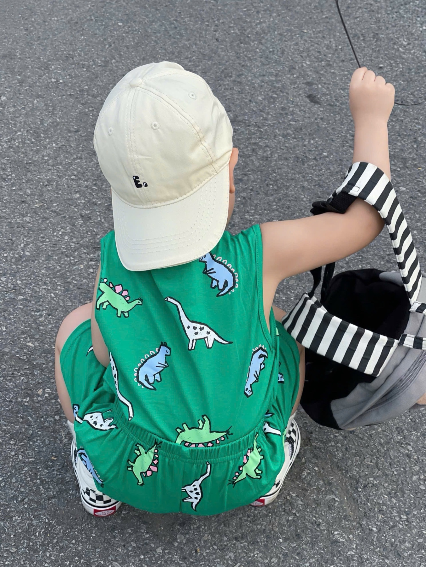 T695 - SET 3 BỘ ĐÙI BÉ TRAI BA LỖ KHỦNG LONG xanh lá