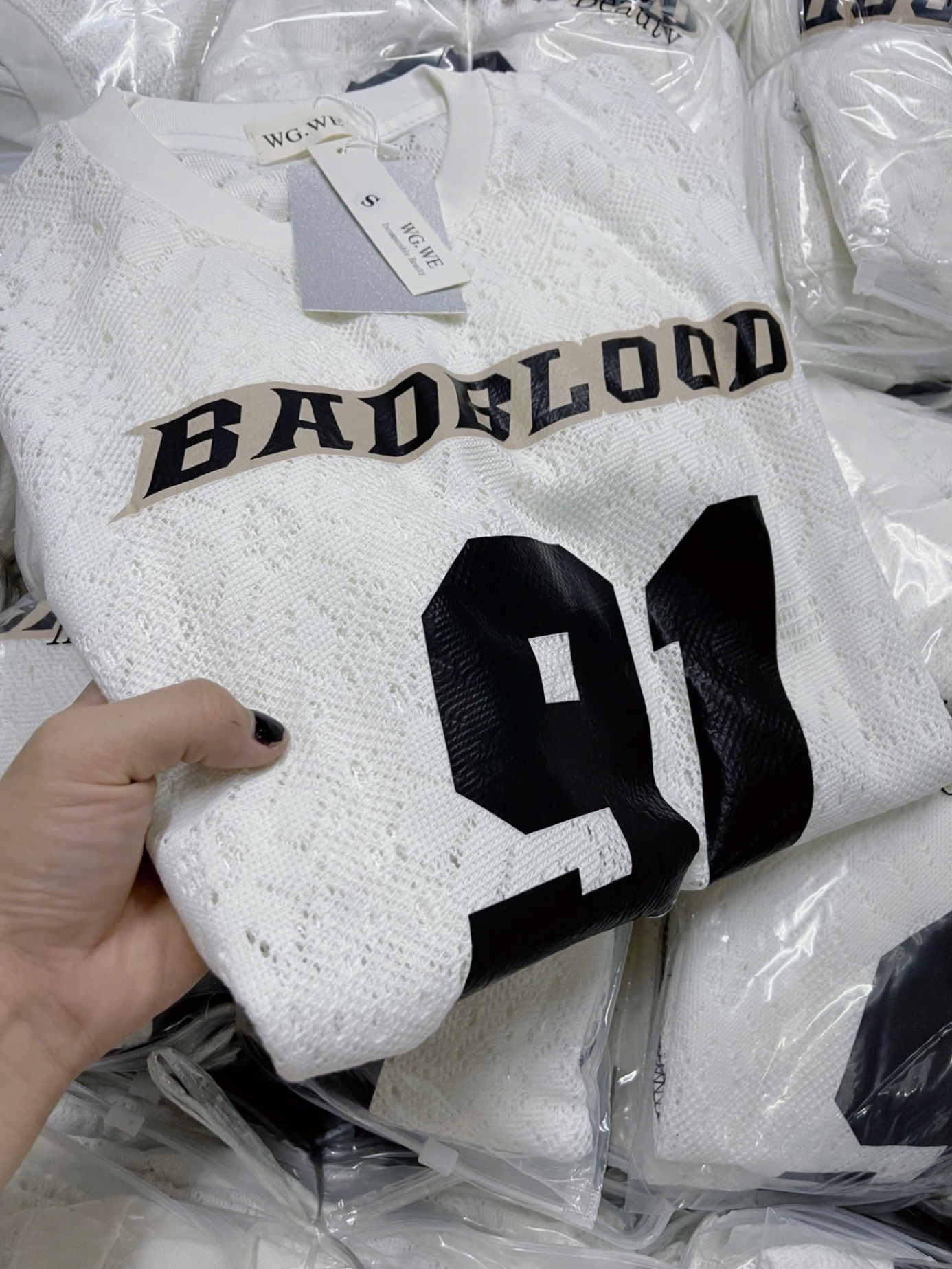 S025 - BỘ ĐÙI NỮ REN HOA TRẮNG BADBLOOD 91
