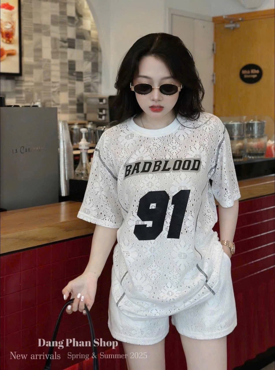 S025 - BỘ ĐÙI NỮ REN HOA TRẮNG BADBLOOD 91