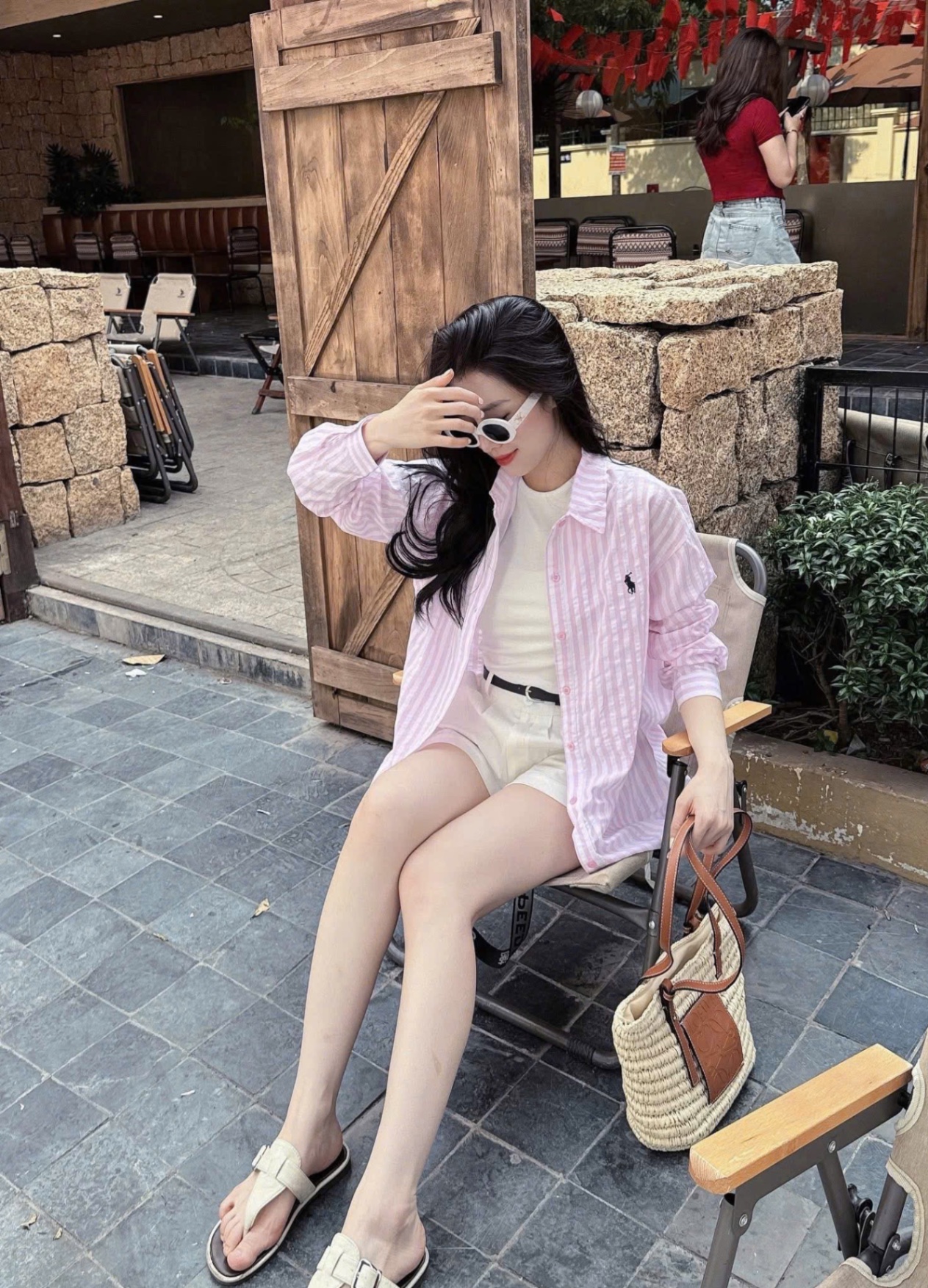 S030 - SET 4CT ÁO SƠ MI SỌC HỒNG KỊ SĨ MIX SOOC BA LỖ