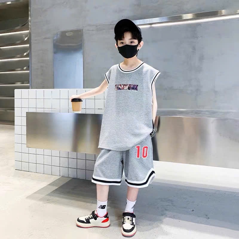 T709 - BỘ ĐÙI BÉ TRAI SIZE ĐẠI BA LỖ XÁM SIAM 10
