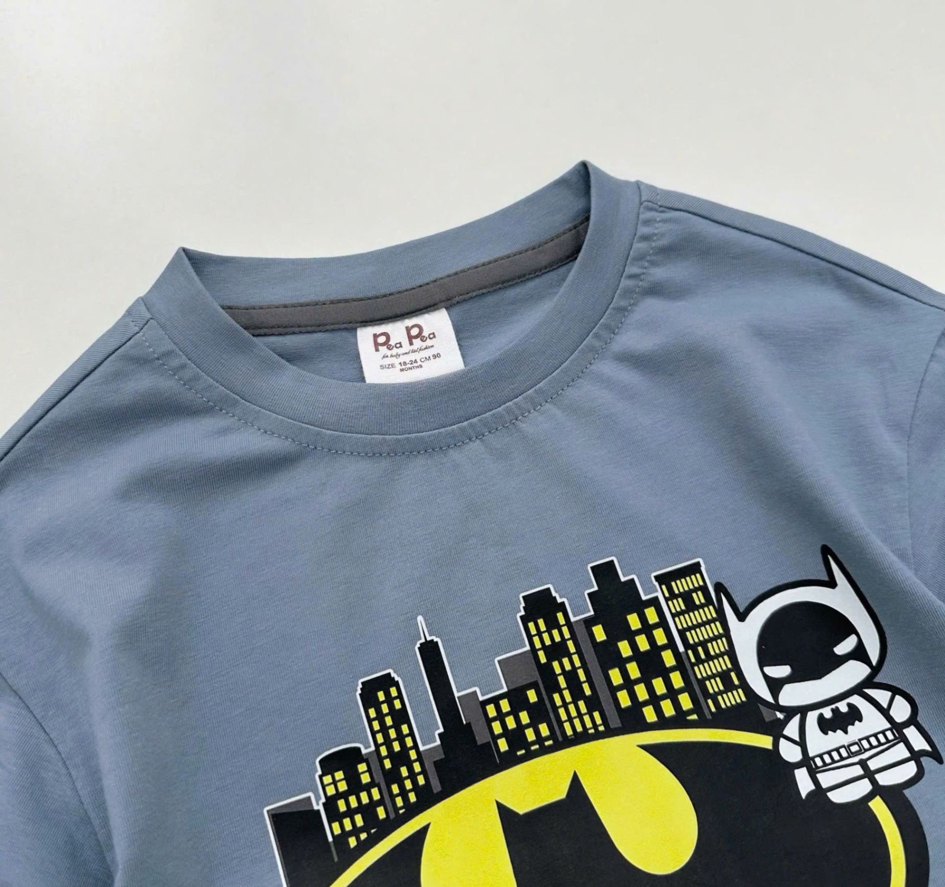 T707 - BỘ ĐÙI BÉ TRAI ÁO XANH BATMAN QUẦN XÁM