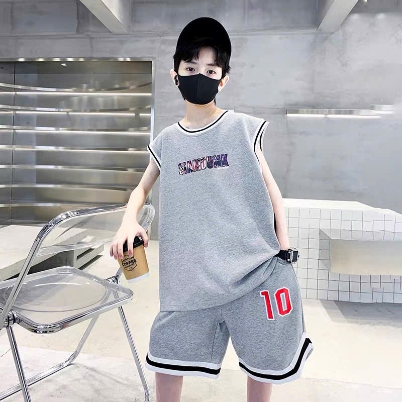T709 - BỘ ĐÙI BÉ TRAI SIZE ĐẠI BA LỖ XÁM SIAM 10