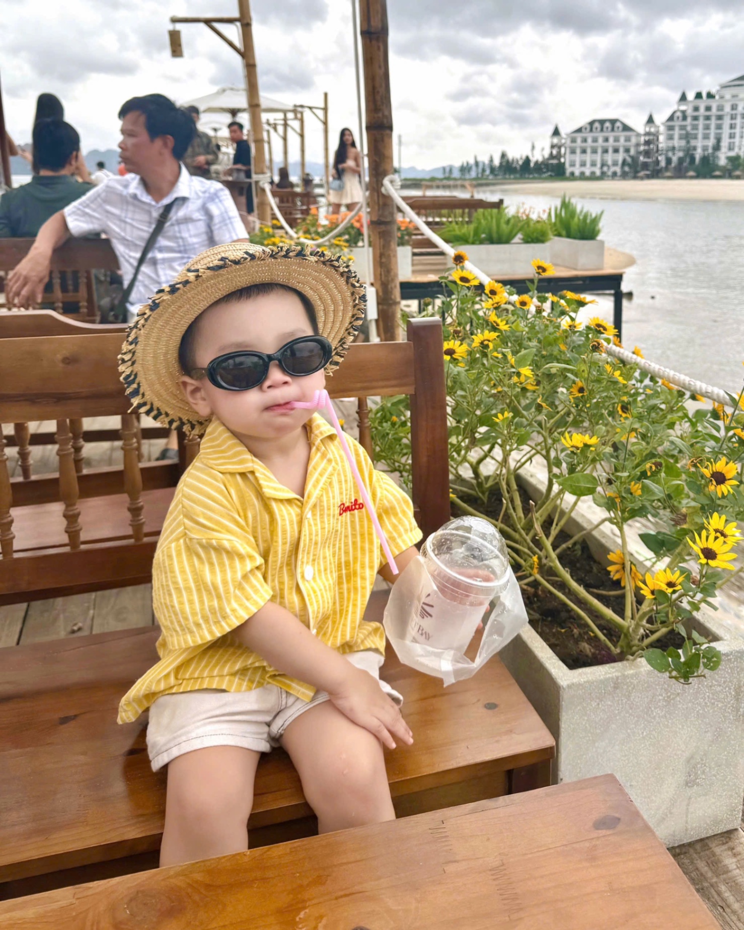 (Hàng chờ) G623 - SET BÉ TRAI GÁI VÀNG SỌC Bonito
