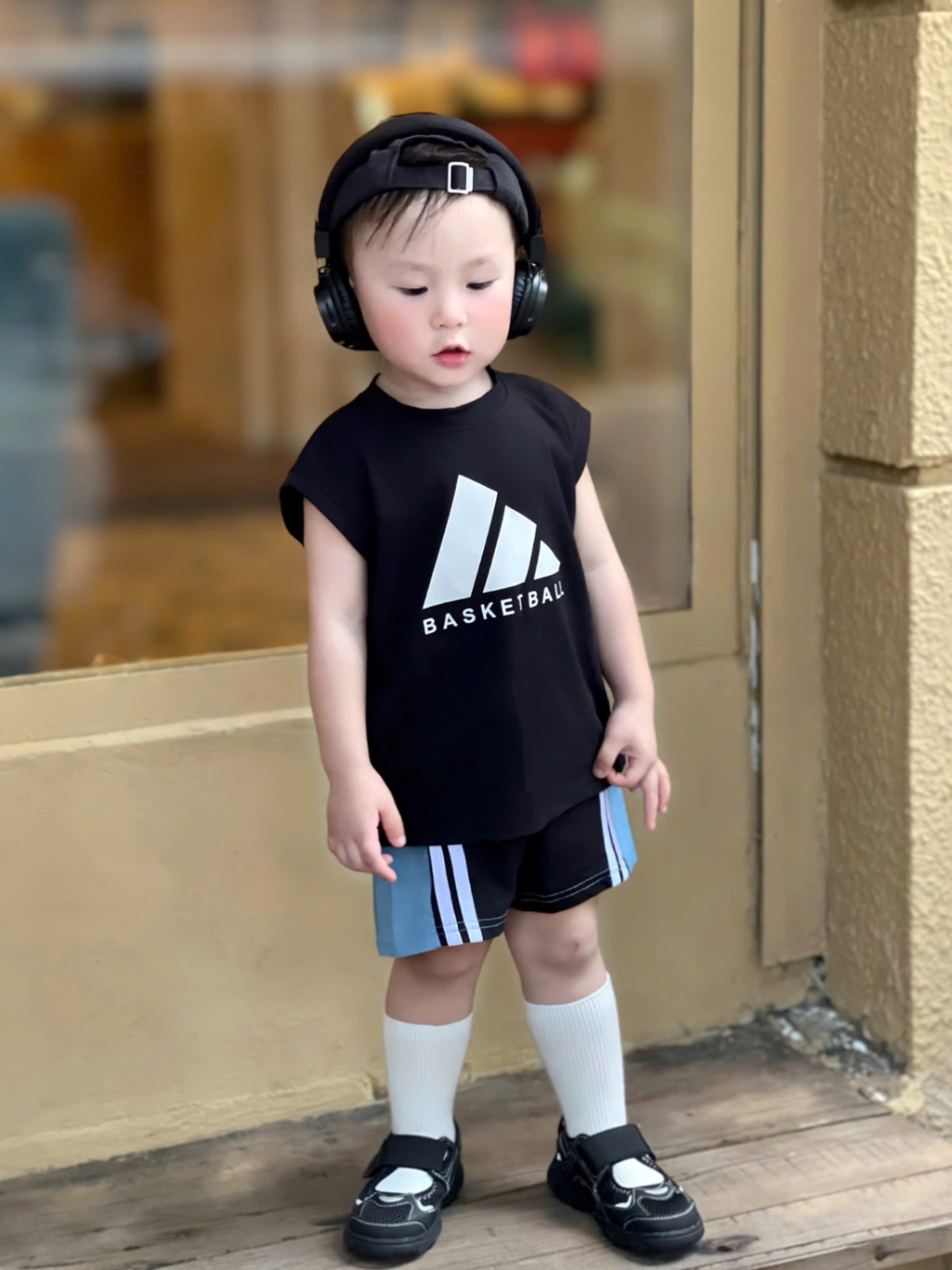 T728 - BỘ ĐÙI BÉ TRAI SÁT NÁCH ĐEN BASKETBALL