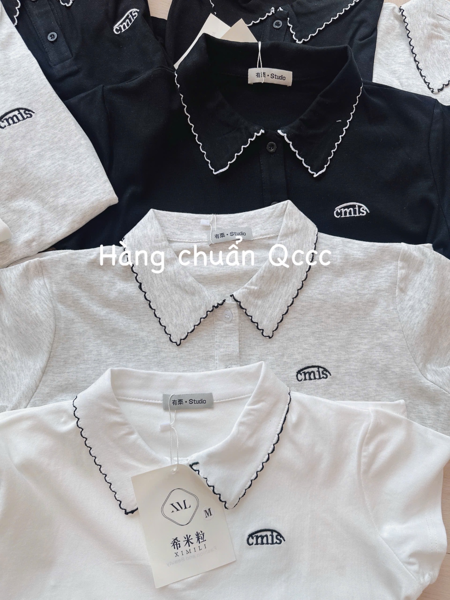 ANU232 - ÁO POLO NỮ THÊU cmis CỔ VIỀN