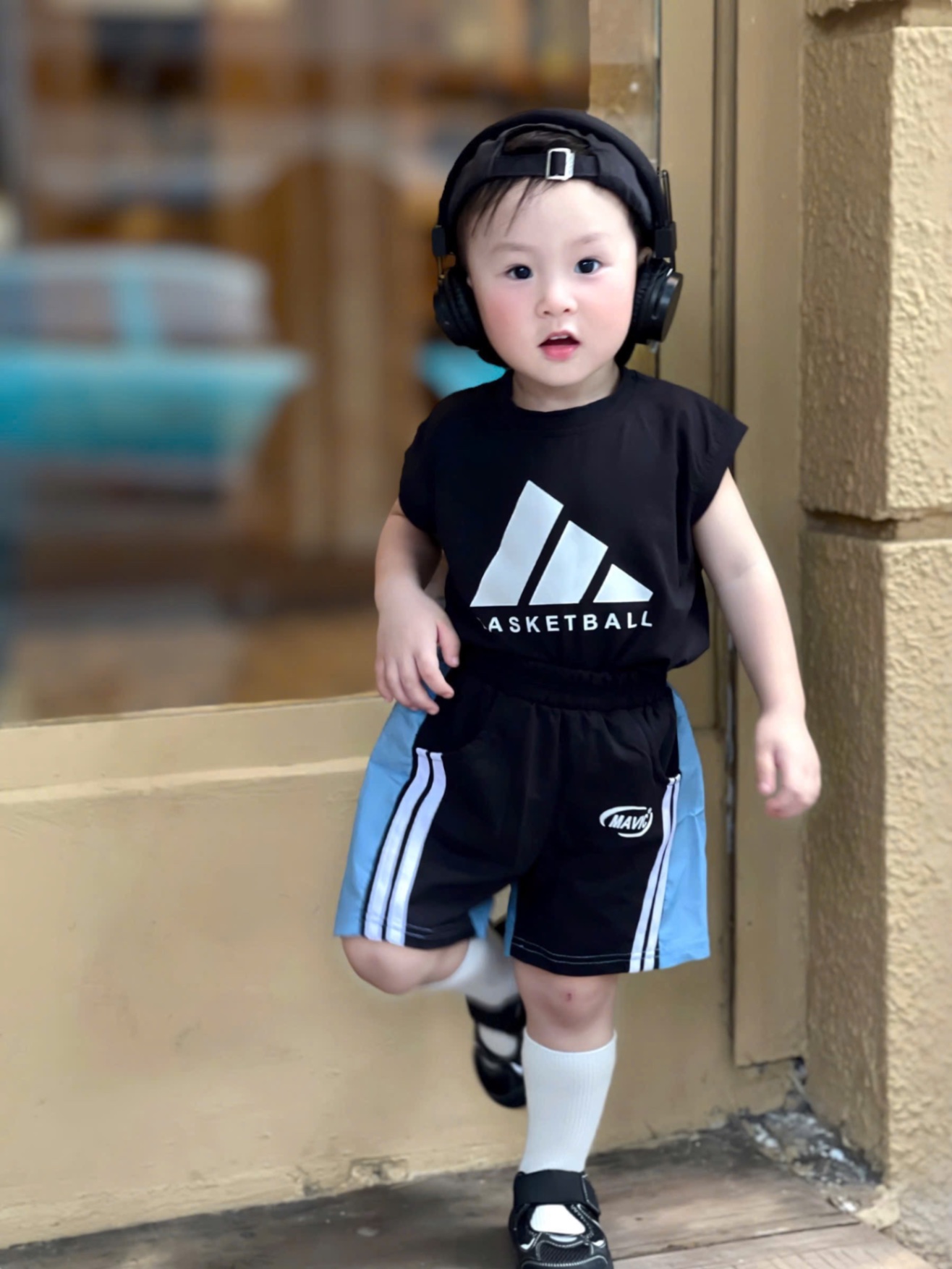T728 - BỘ ĐÙI BÉ TRAI SÁT NÁCH ĐEN BASKETBALL