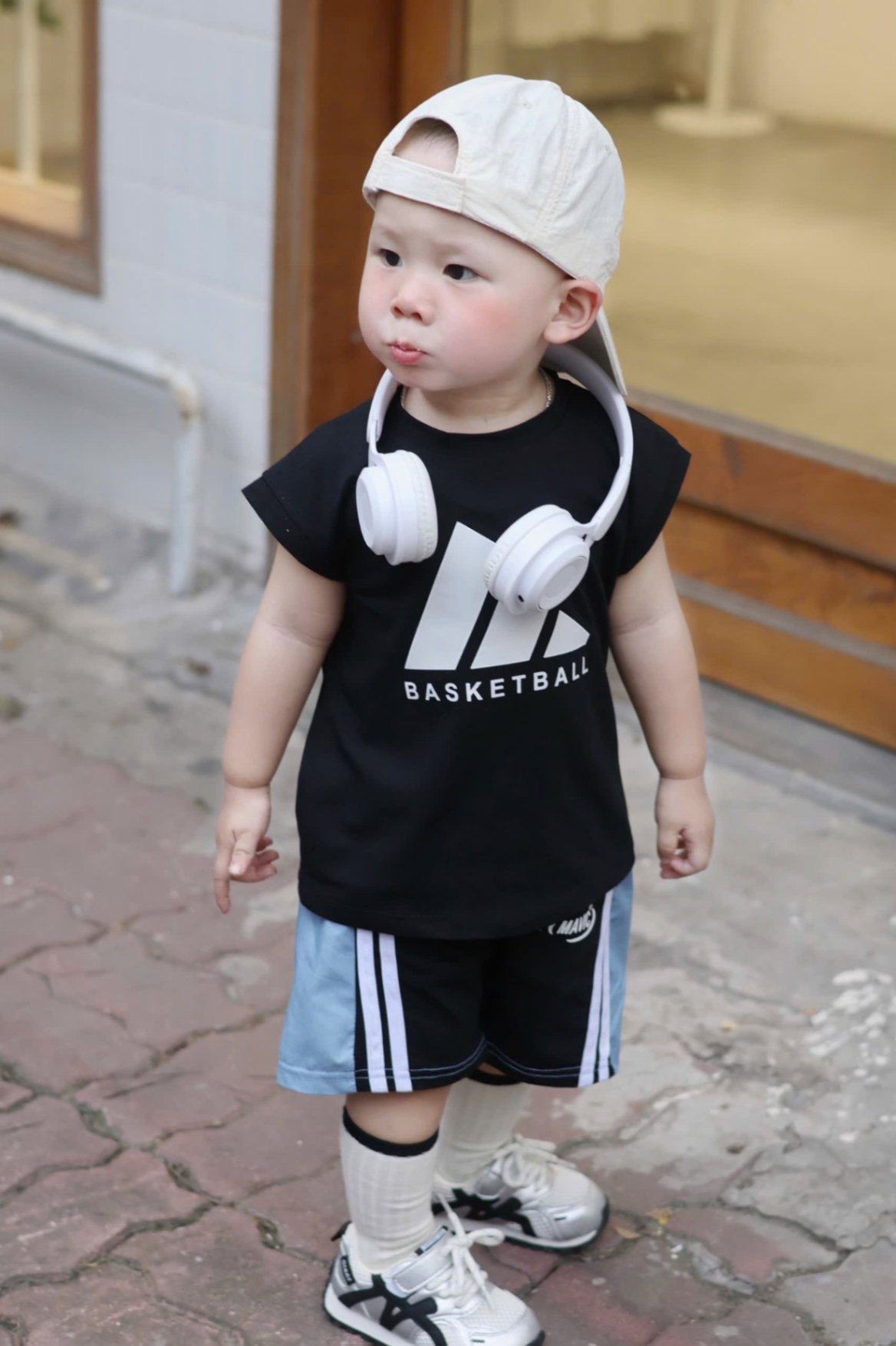 T728 - BỘ ĐÙI BÉ TRAI SÁT NÁCH ĐEN BASKETBALL