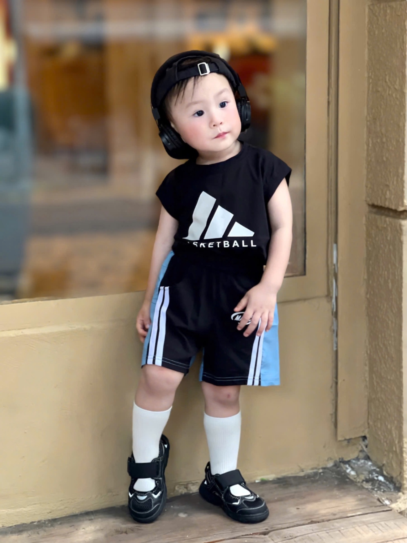 T728 - BỘ ĐÙI BÉ TRAI SÁT NÁCH ĐEN BASKETBALL