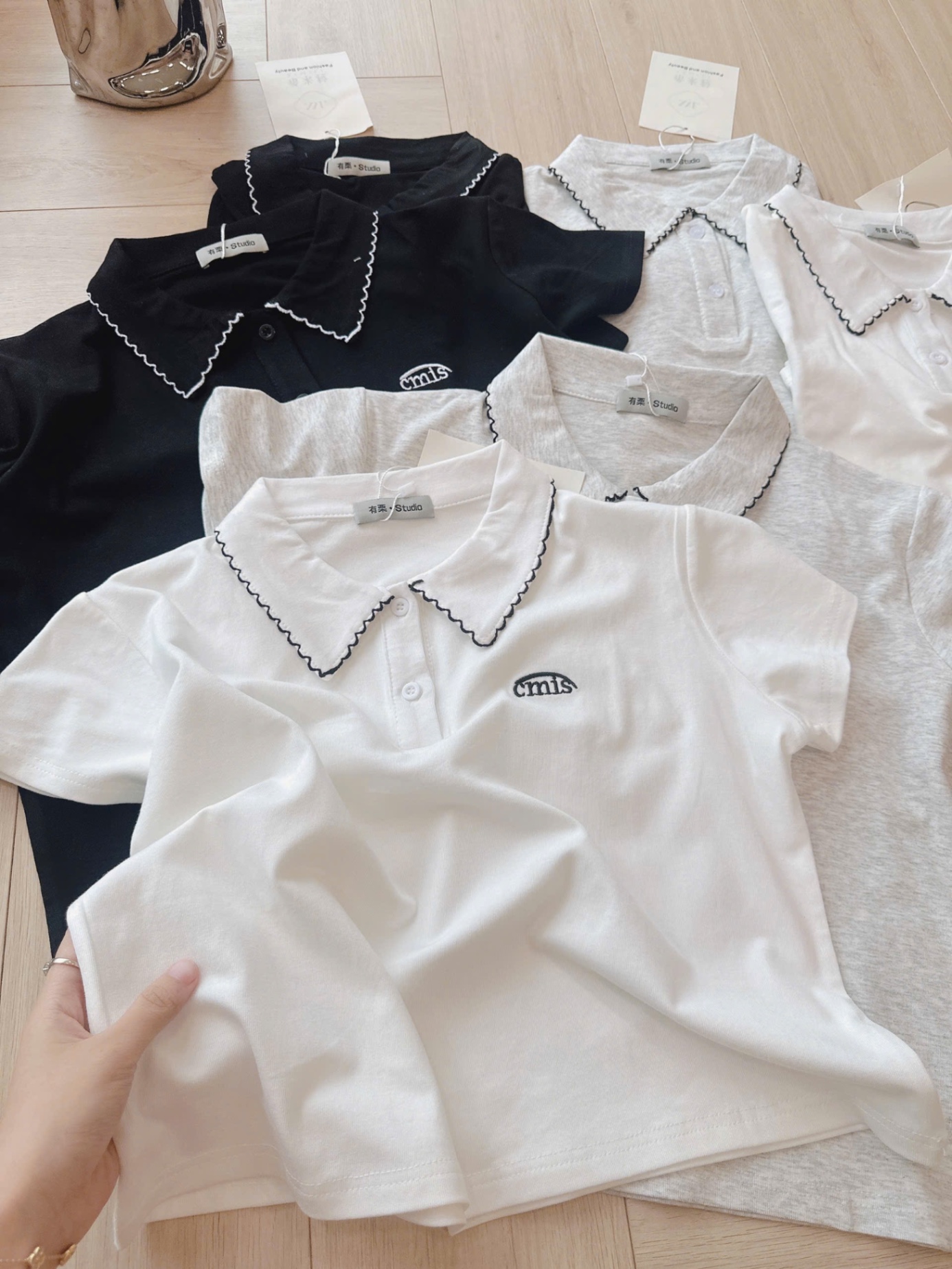 ANU232 - ÁO POLO NỮ THÊU cmis CỔ VIỀN