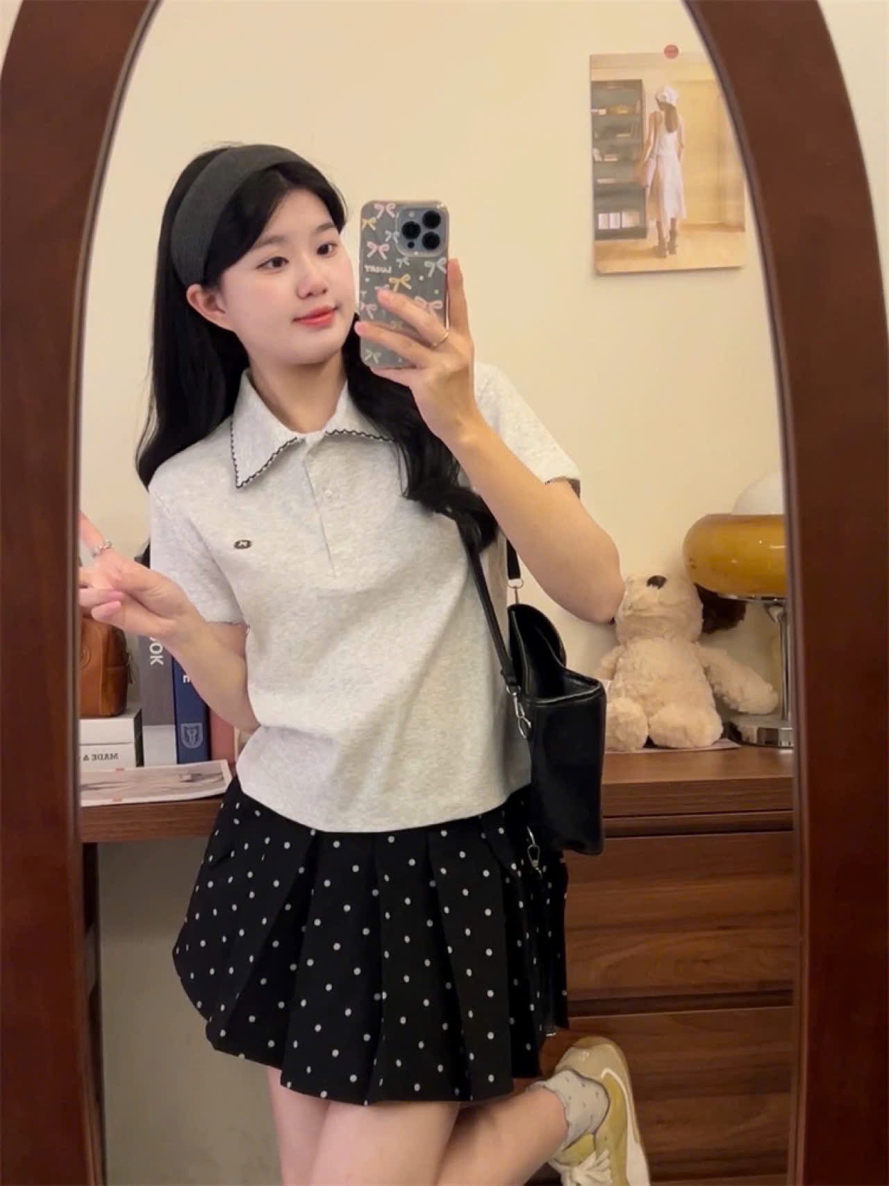 ANU232 - ÁO POLO NỮ THÊU cmis CỔ VIỀN