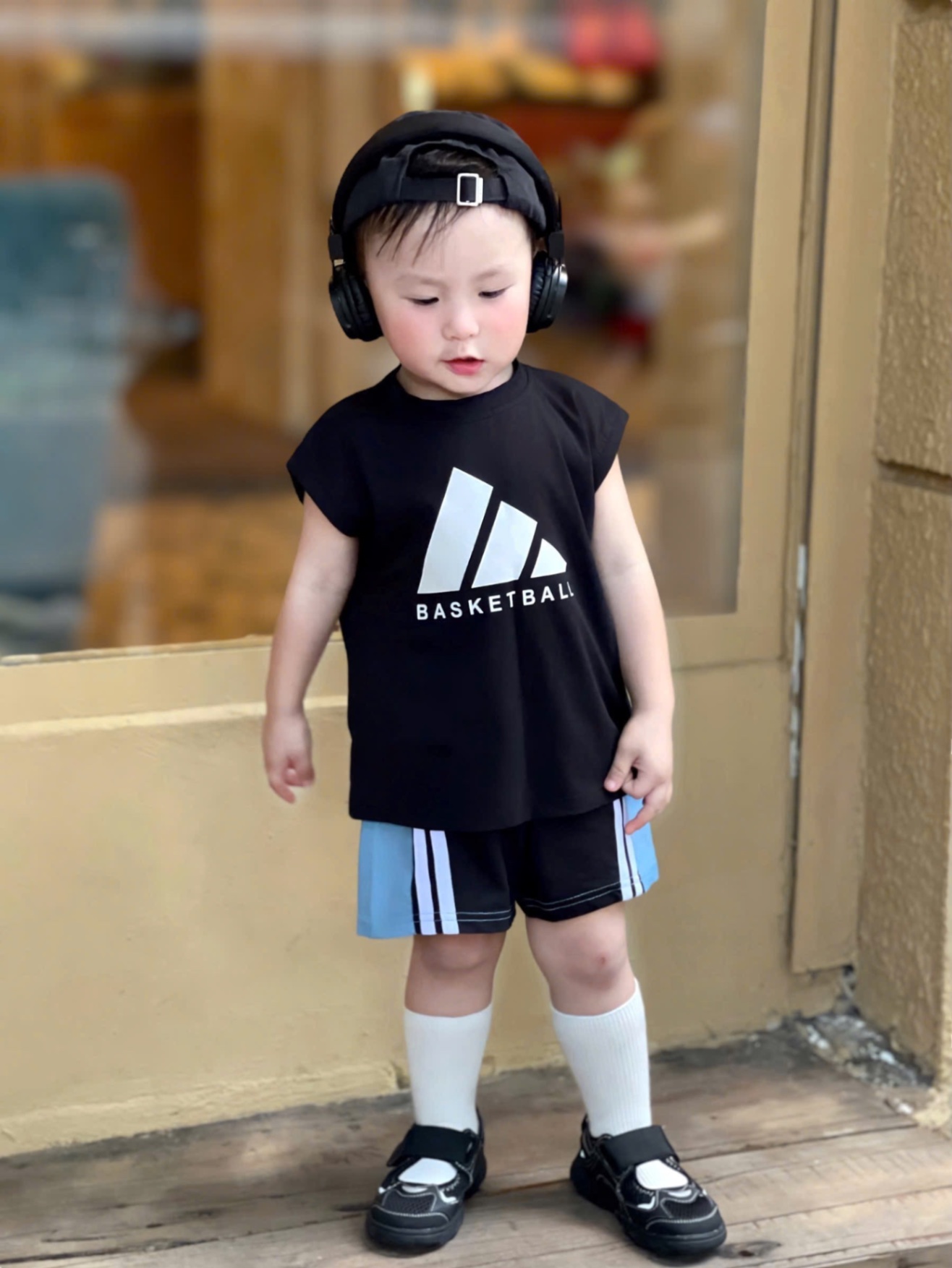 T728 - BỘ ĐÙI BÉ TRAI SÁT NÁCH ĐEN BASKETBALL