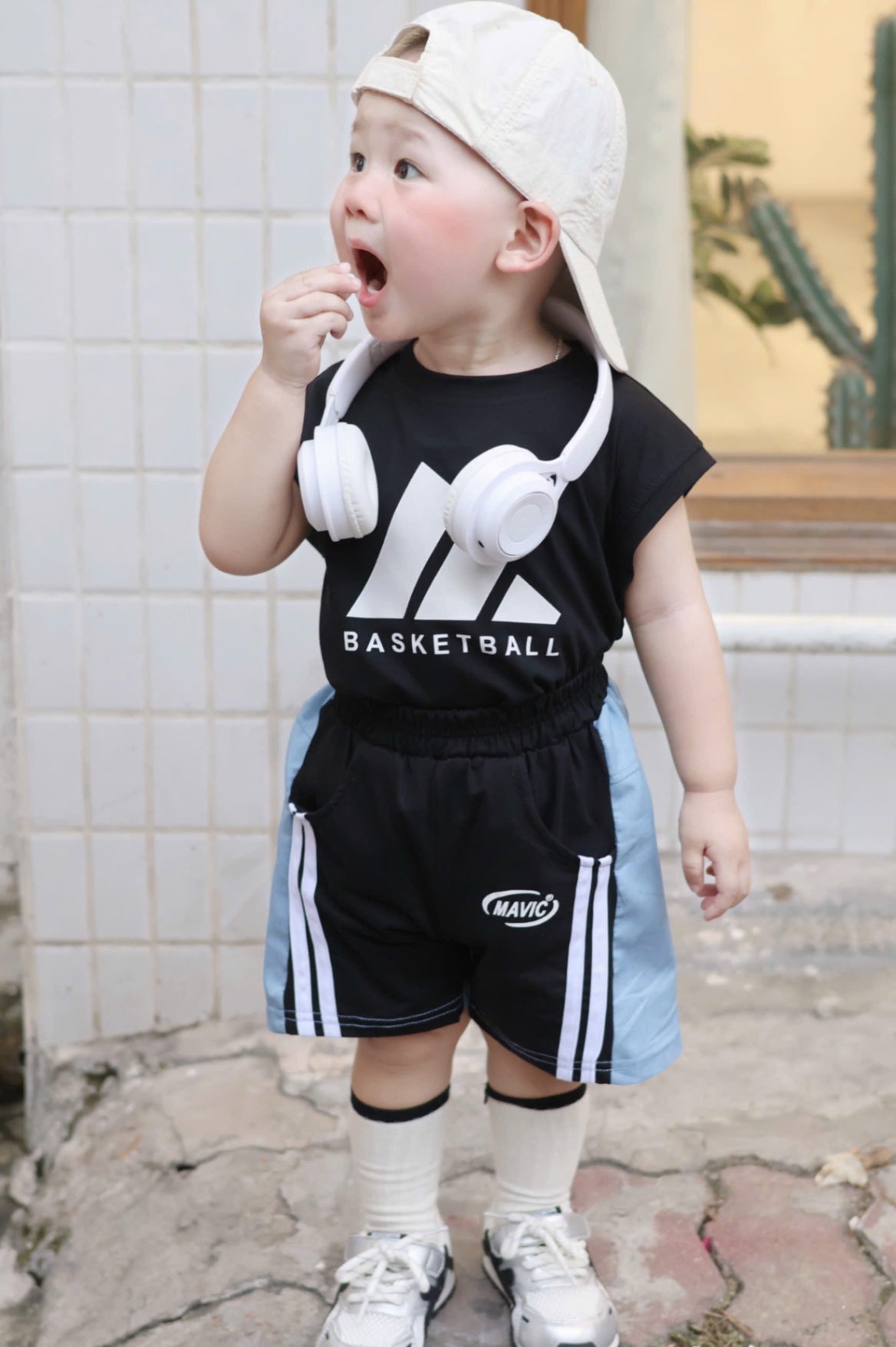 T728 - BỘ ĐÙI BÉ TRAI SÁT NÁCH ĐEN BASKETBALL